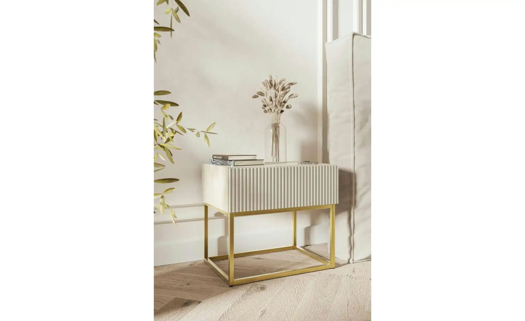 Thumbnail - Selsey Nachtkommode mit Kufengestell Veldio ¦ beige ¦ Maße (cm): B: 50 H: 44 Tische > Nachttische - Höffner