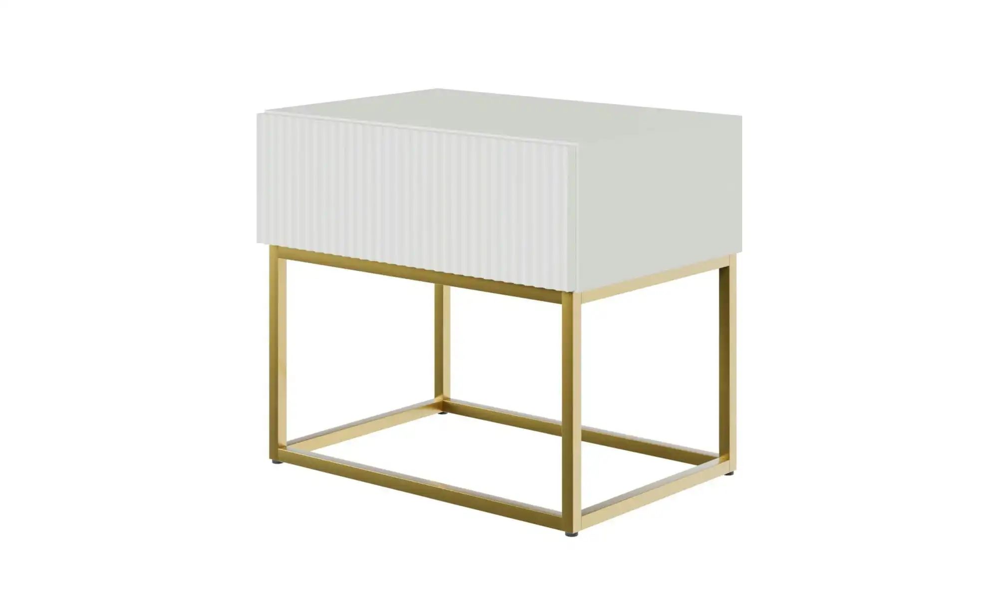 Selsey Nachtkommode mit Kufengestell Veldio ¦ weiß ¦ Maße (cm): B: 50 H: 44 günstig online kaufen