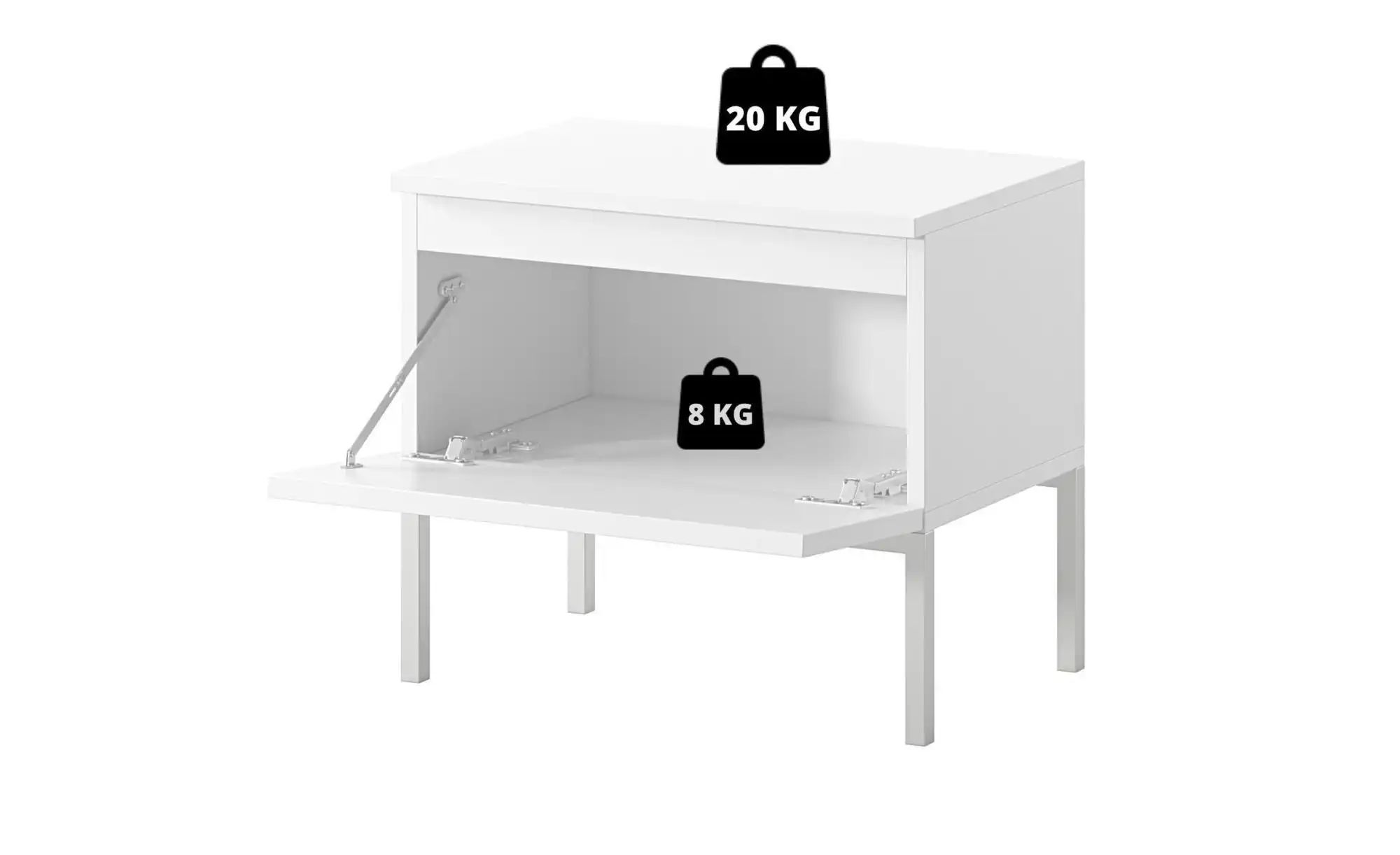 Thumbnail - Selsey Nachtkommode mit Kufengestell Bemmi ¦ weiß ¦ Maße (cm): B: 49 H: 43 Tische > Nachttische - Höffner