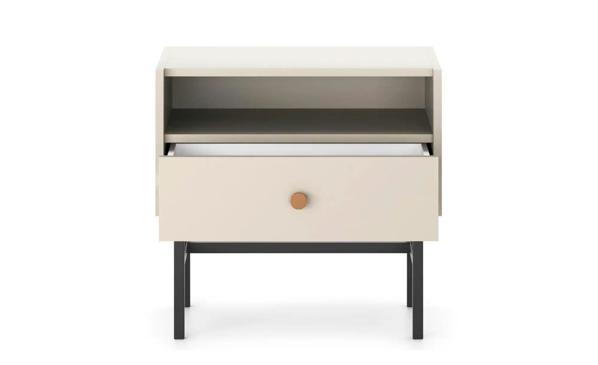 Selsey Nachtkommode mit schwarzem Kufengestell Divenos ¦ beige ¦ Maße (cm): günstig online kaufen