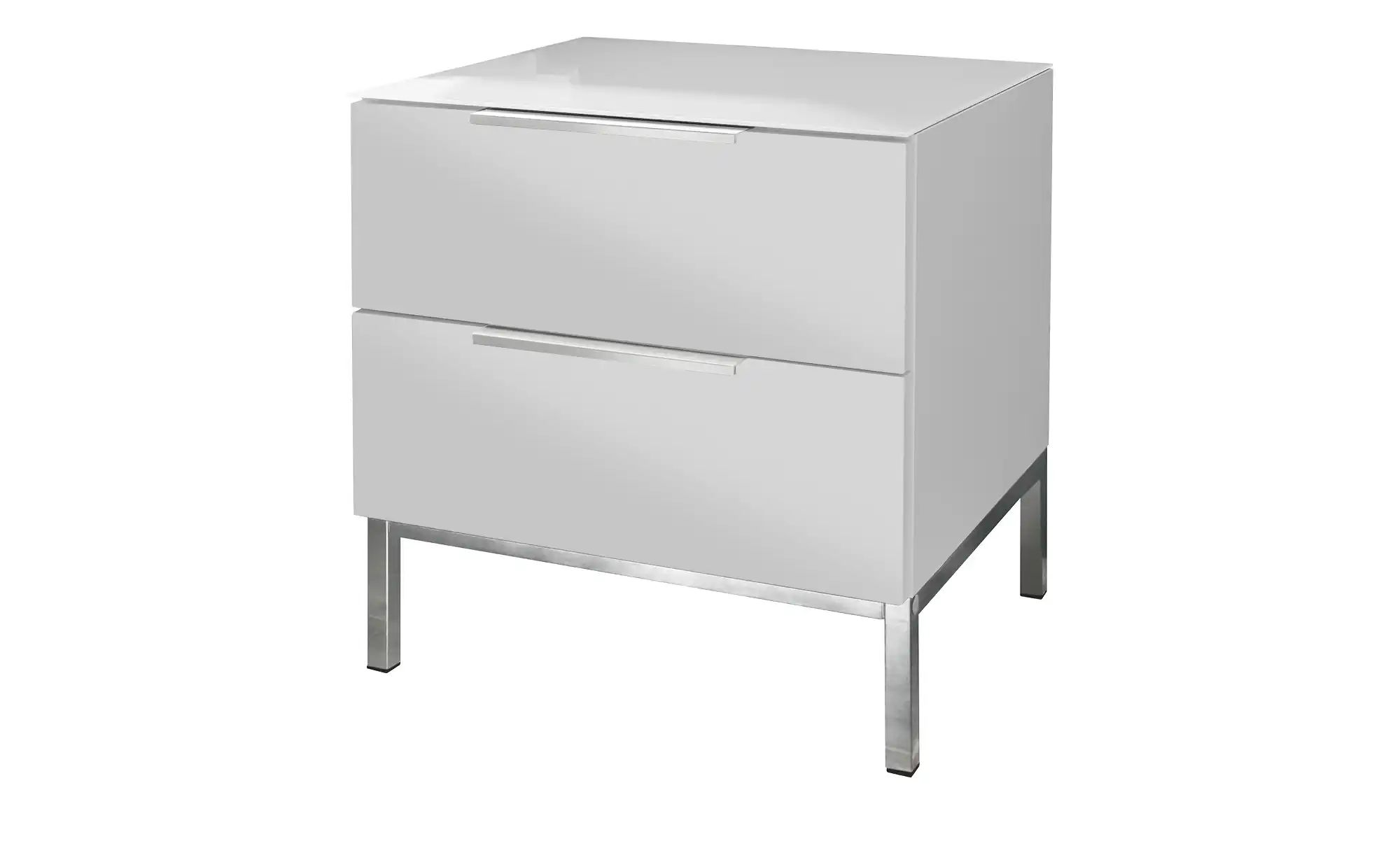 Nachtkommode mit 2 Schüben  Vitreo Neo ¦ weiß ¦ Maße (cm): B: 45 H: 46 T: 4 günstig online kaufen