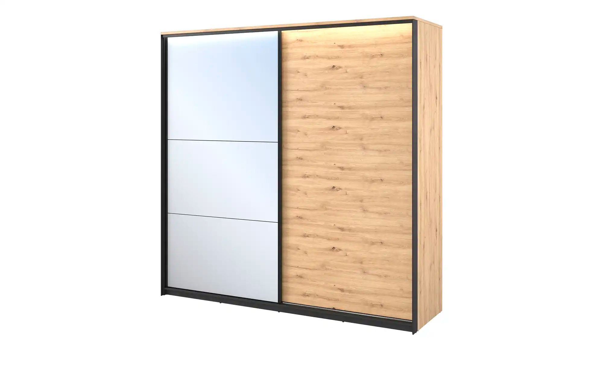 Schwebetürenschrank Quorn ¦ holzfarben ¦ Maße (cm): B: 220 H: 221 T: 68.0 Schränke > Kleiderschränke > Schwebetürenschränke - Höffner