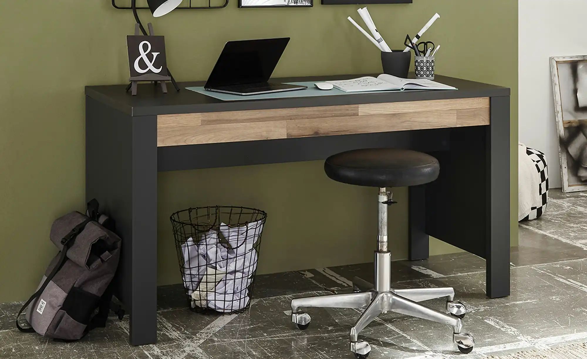 Thumbnail - Schreibtisch  Dallas ¦ holzfarben ¦ Maße (cm): B: 140 H: 74 T: 60.0 Tische > Schreibtische - Höffner