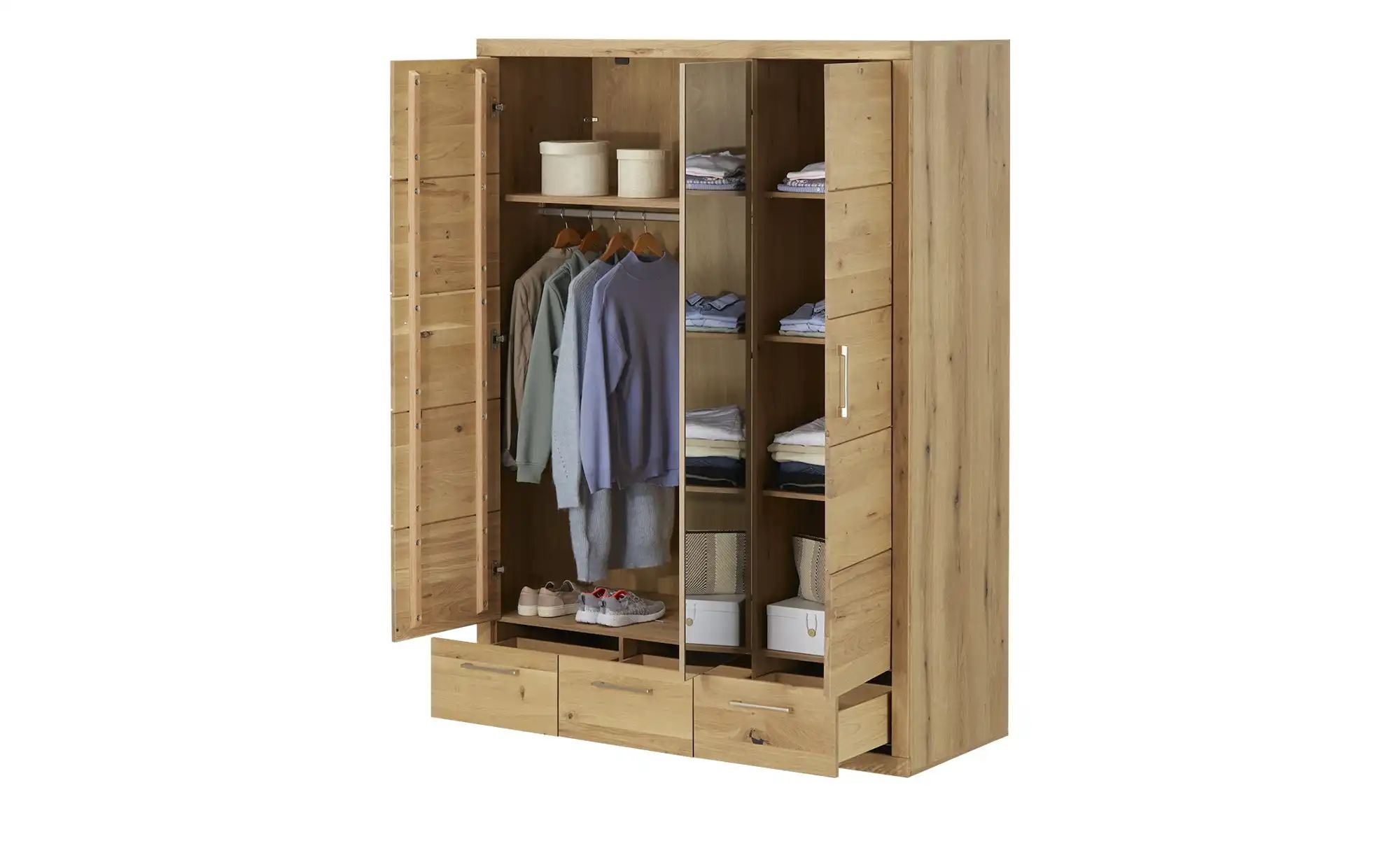 smart Kleiderschrank  Oslo ¦ holzfarben ¦ Maße (cm): B: 150 H: 209 T: 62 Sc günstig online kaufen