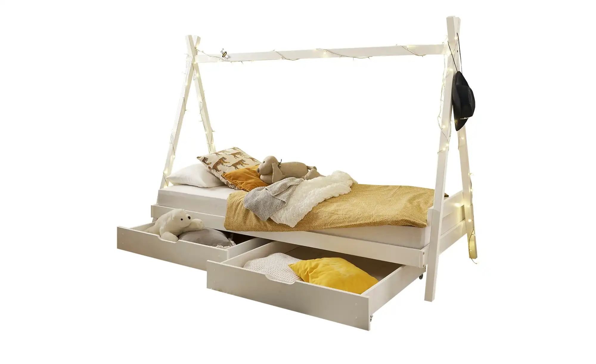 Zeltbett  Sora ¦ weiß ¦ Maße (cm): B: 95 H: 213 Betten > Bettgestelle - Höf günstig online kaufen