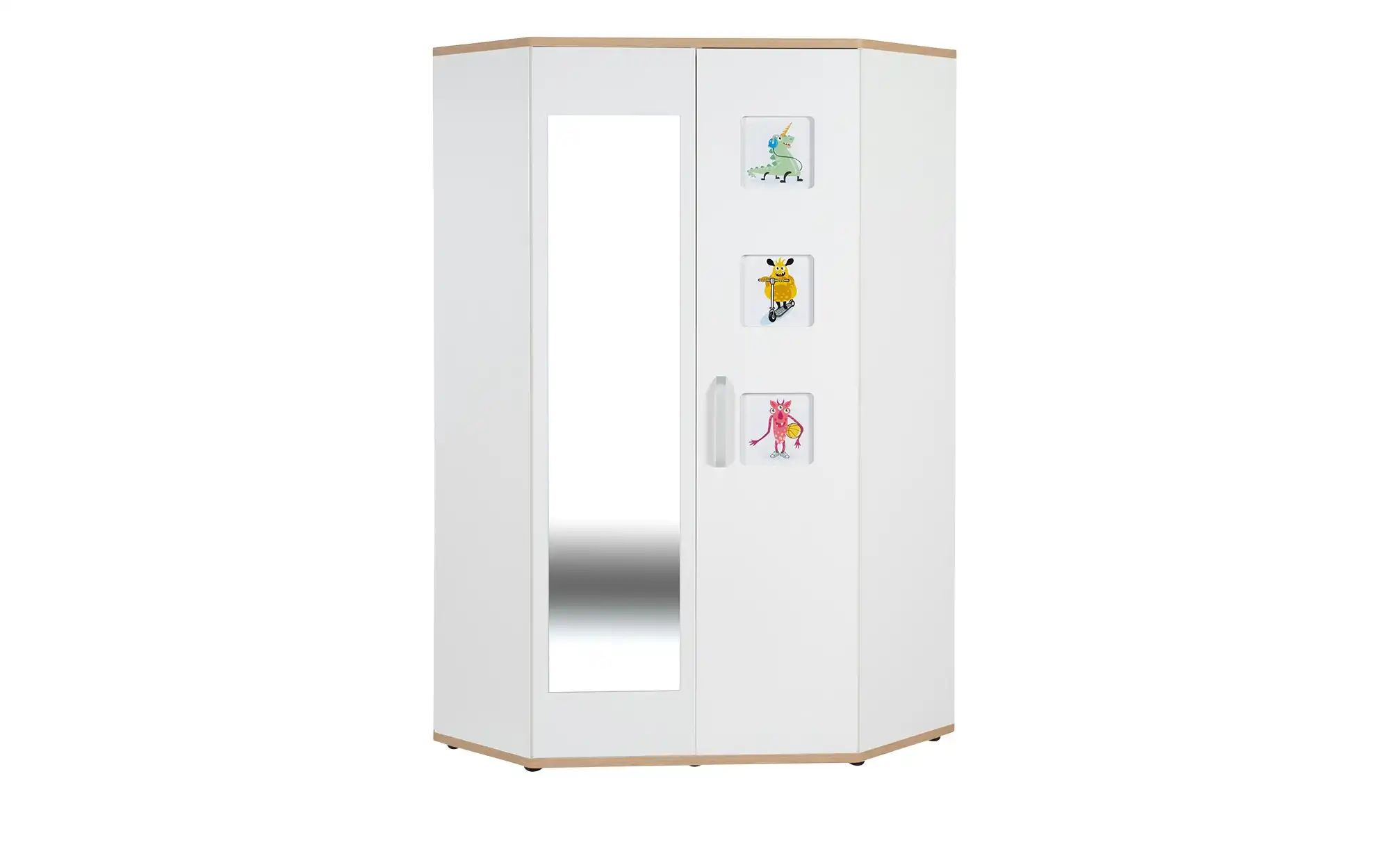 Mia & Mo Eck-Kleiderschrank  Clea ¦ weiß ¦ Maße (cm): H: 191 Baby > Babymöb günstig online kaufen