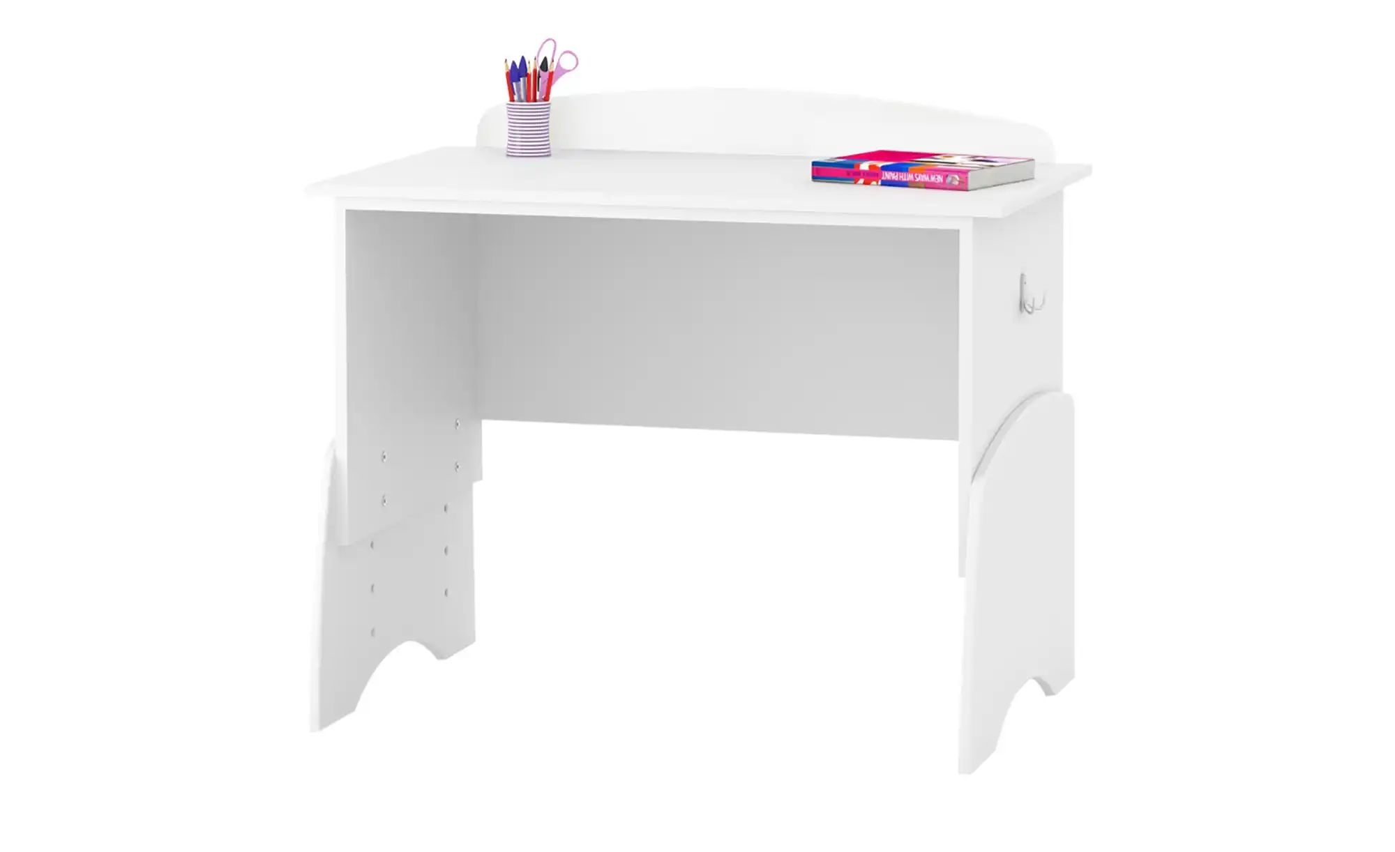 Schreibtisch  Nordic White ¦ weiß ¦ Maße (cm): B: 100 H: 76,6 T: 57,4 Kinde günstig online kaufen