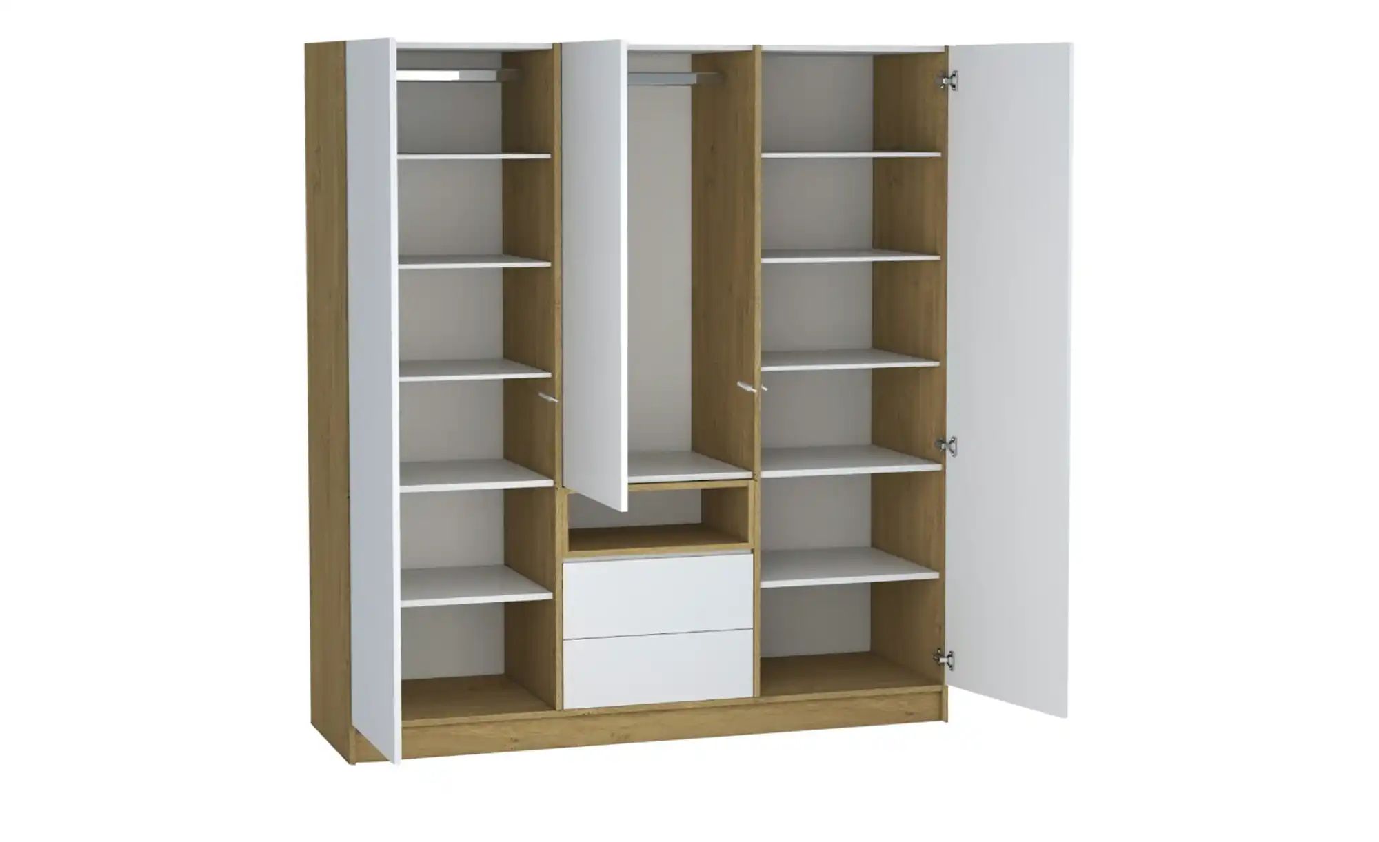 Kleiderschrank  White Oak ¦ holzfarben ¦ Maße (cm): B: 180 H: 200 Schränke günstig online kaufen