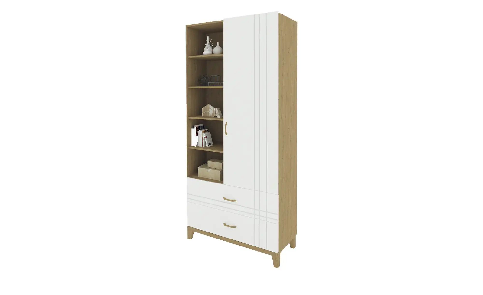 Highboard  Hygge Oak ¦ holzfarben ¦ Maße (cm): B: 100 H: 230 T: 45 Kommoden günstig online kaufen