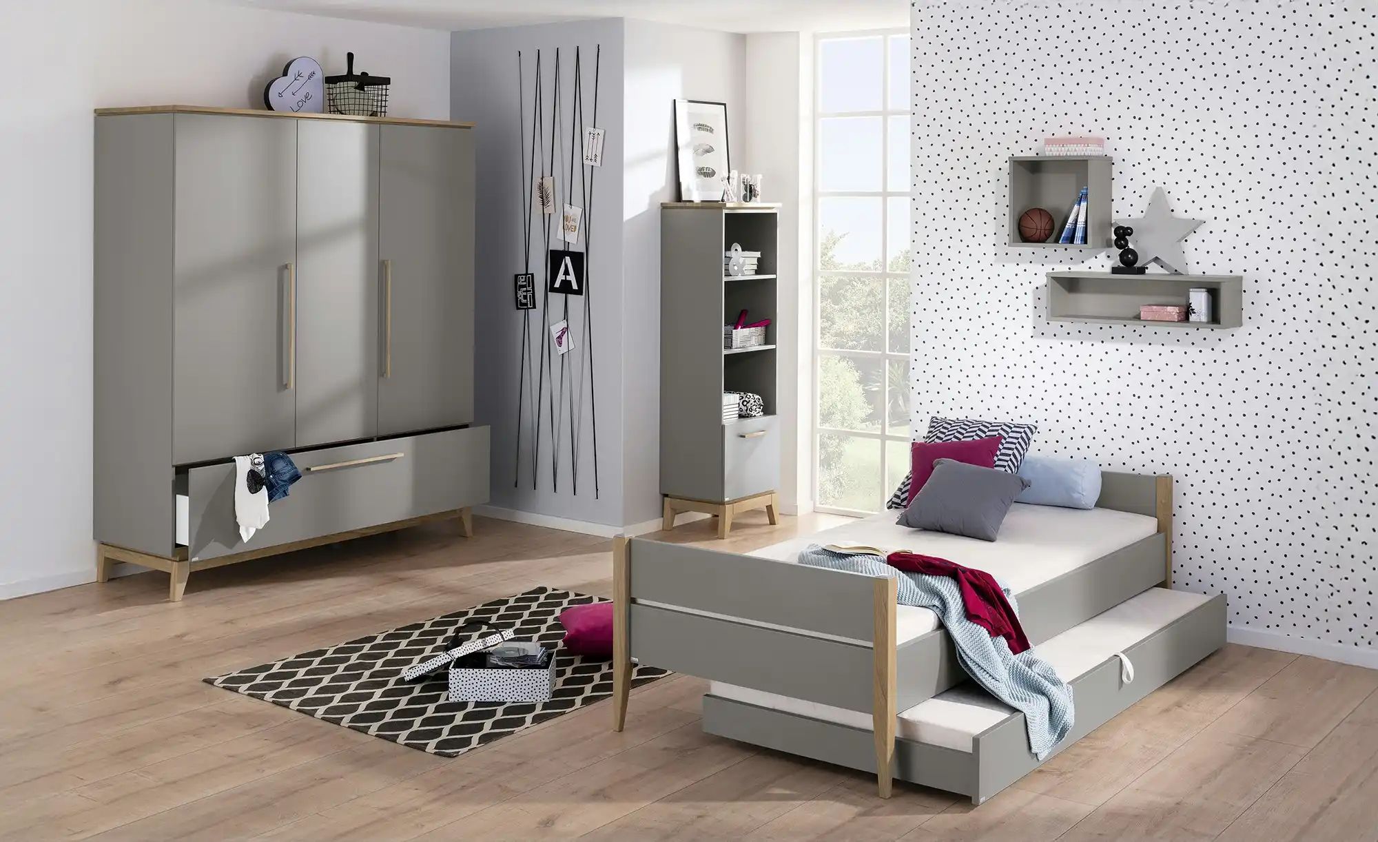 PAIDI Kleiderschrank  Sten ¦ grau ¦ Maße (cm): B: 170,7 H: 200 T: 57.2 Schr günstig online kaufen