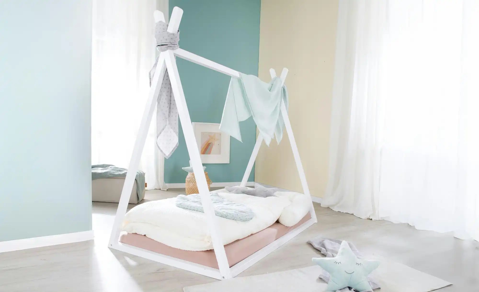 Roba Tipibett  Montessori ¦ weiß ¦ Maße (cm): B: 80 H: 128 Betten > Bettges günstig online kaufen