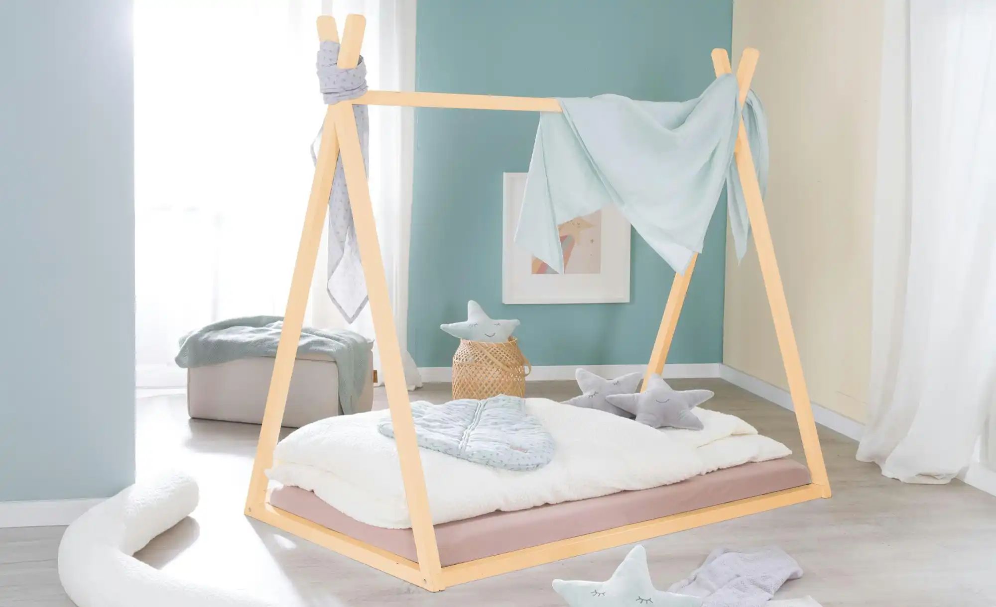 Roba Tipibett  Montessori ¦ holzfarben ¦ Maße (cm): B: 80 H: 128 Betten > B günstig online kaufen