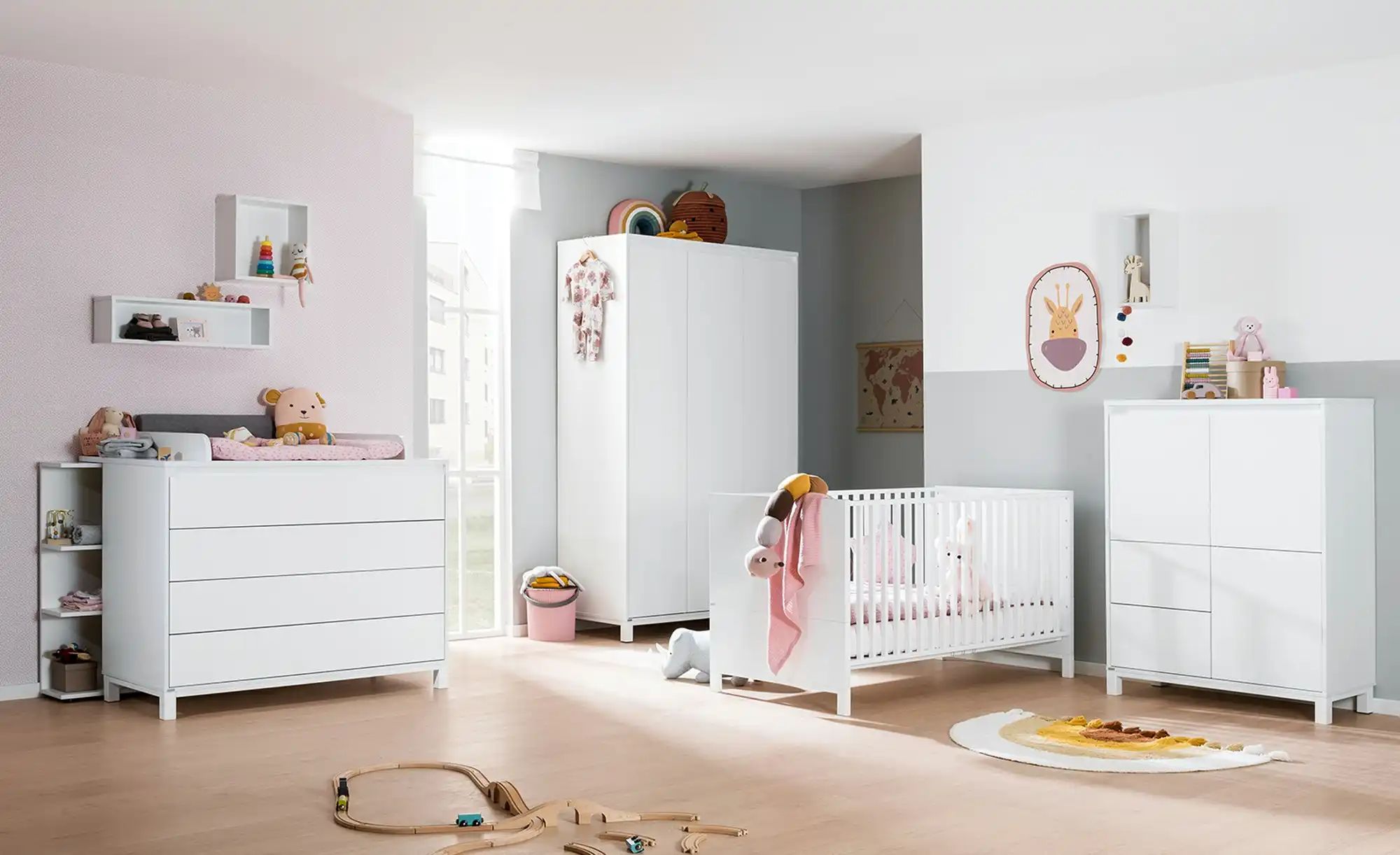 PAIDI Kleiderschrank  Olli ¦ weiß ¦ Maße (cm): B: 123,5 H: 204 T: 56.1 Schr günstig online kaufen