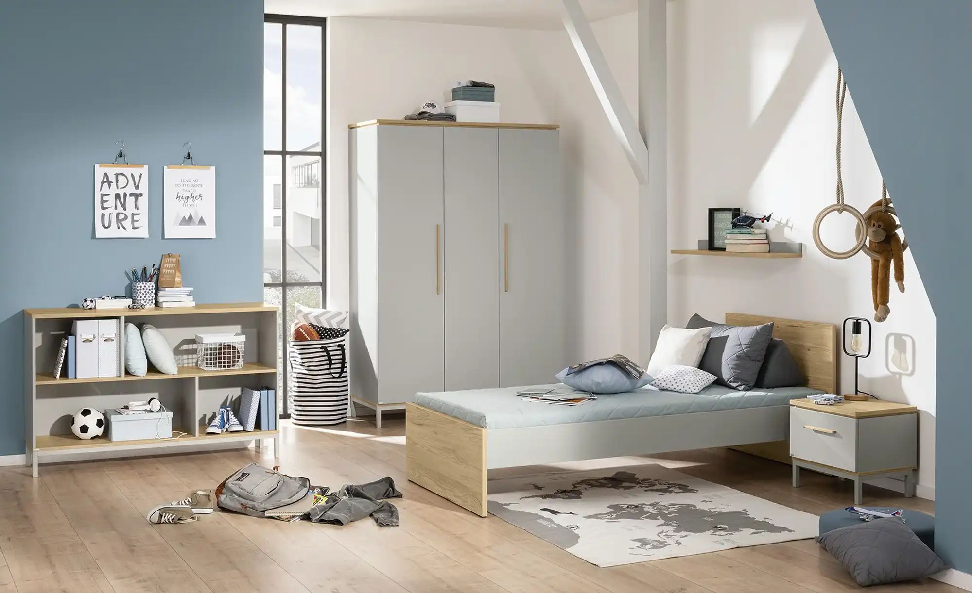 PAIDI Jugendbett  Benne ¦ grau ¦ Maße (cm): B: 205,6 H: 95,7 T: 80.8 Kinder günstig online kaufen