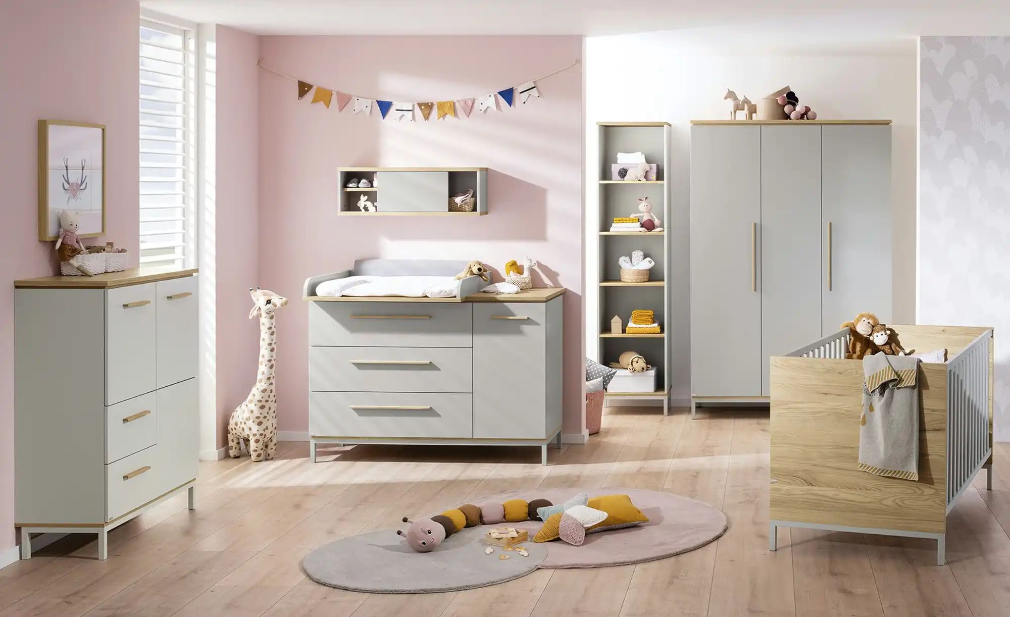 PAIDI Kleiderschrank  Benne ¦ grau ¦ Maße (cm): B: 135,3 H: 201,9 T: 55.6 S günstig online kaufen