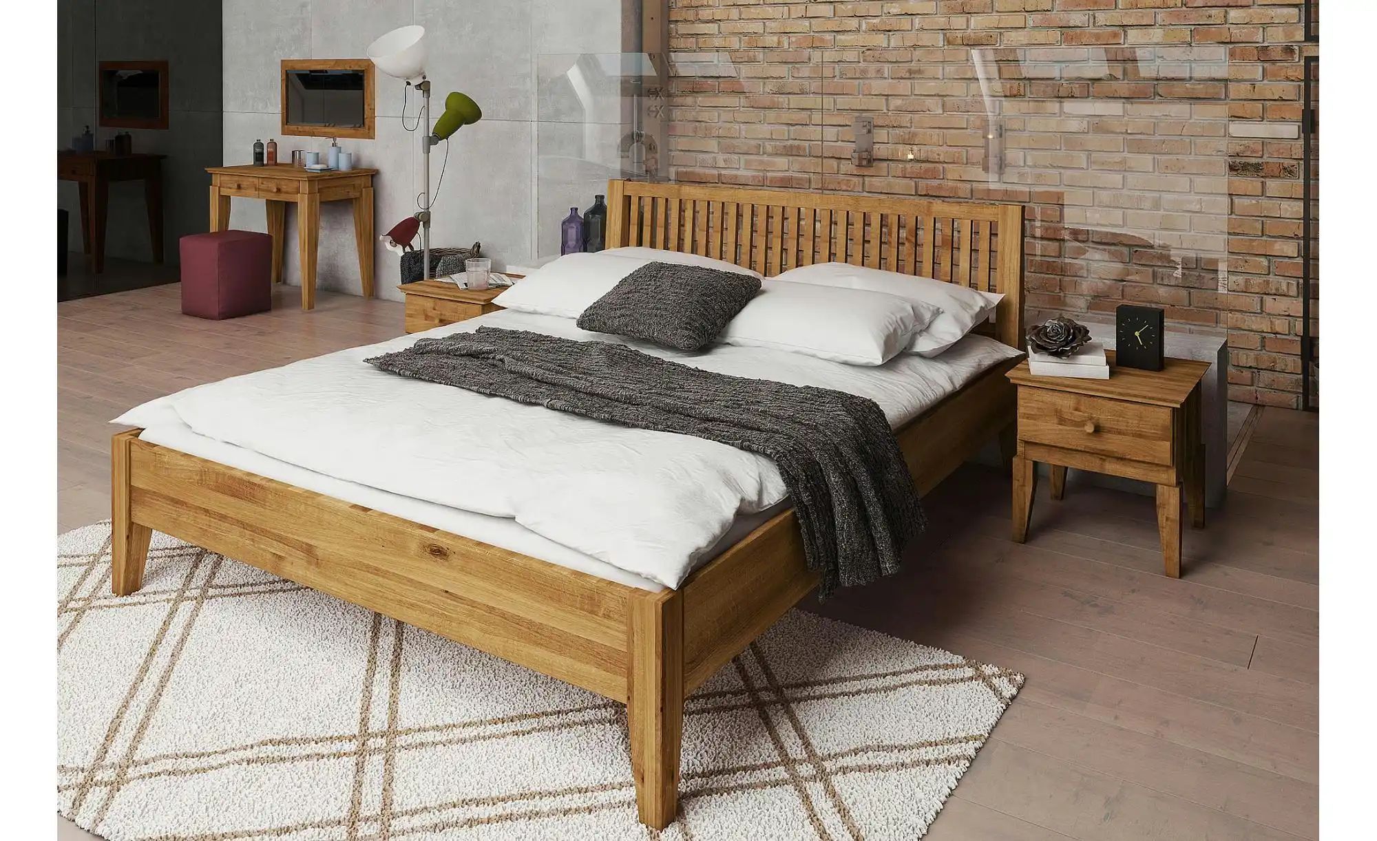 Massivholzbett  Erik ¦ holzfarben ¦ Maße (cm): H: 92 Betten > Bettgestelle günstig online kaufen
