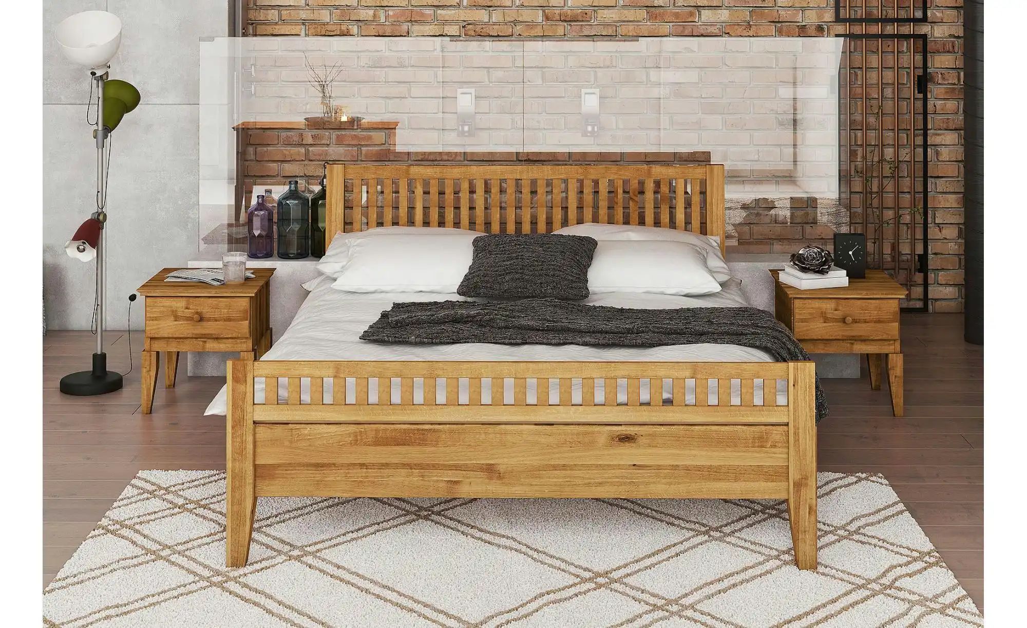 Massivholzbett  Erik ¦ holzfarben ¦ Maße (cm): H: 92 Betten > Bettgestelle günstig online kaufen