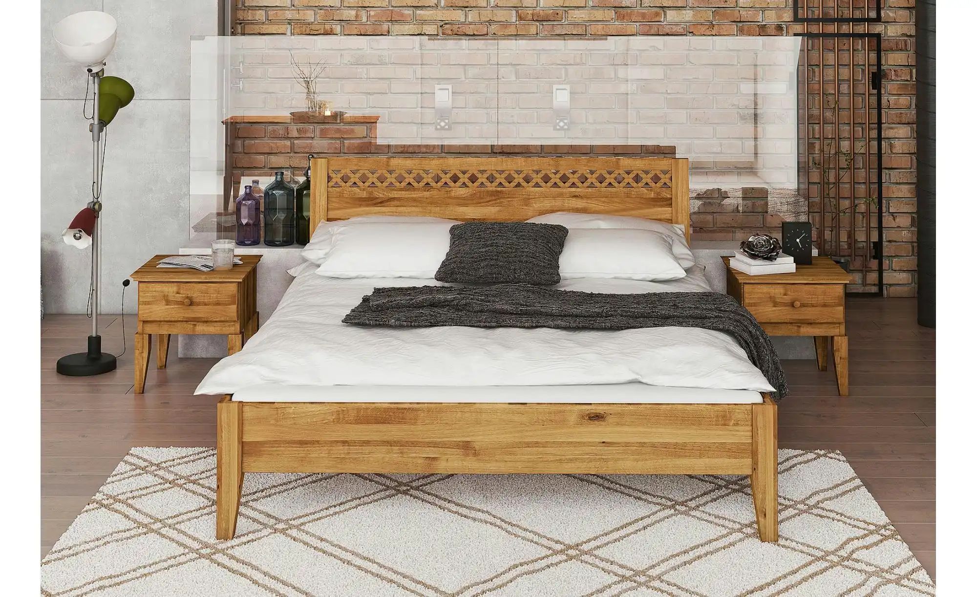 Massivholzbett  Erik ¦ holzfarben ¦ Maße (cm): B: 145 H: 92 Betten > Bettge günstig online kaufen