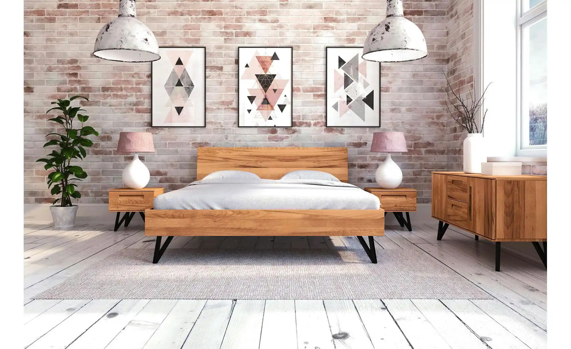 Massivholzbett mit Kopfteil Karl ¦ holzfarben ¦ Maße (cm): B: 80 H: 85 Bett günstig online kaufen