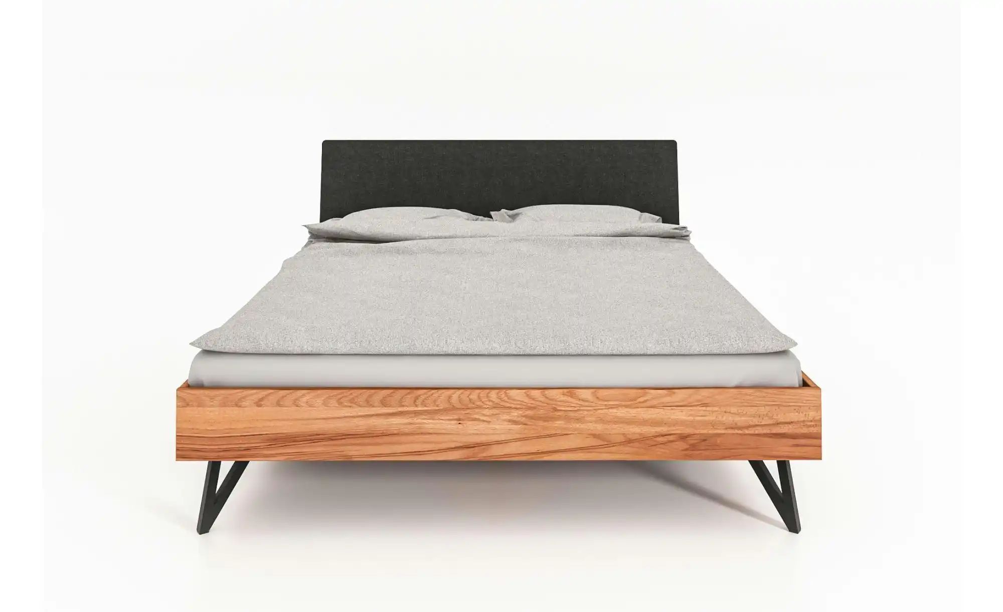 Massivholzbett mit gepolstertem Kopfteil Karl ¦ holzfarben ¦ Maße (cm): B: günstig online kaufen