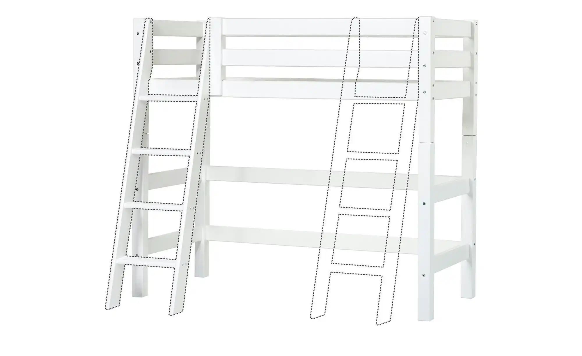 Hoppekids Hochbett  ECO Luxury ¦ weiß ¦ Maße (cm): B: 117 H: 150 Betten > B günstig online kaufen