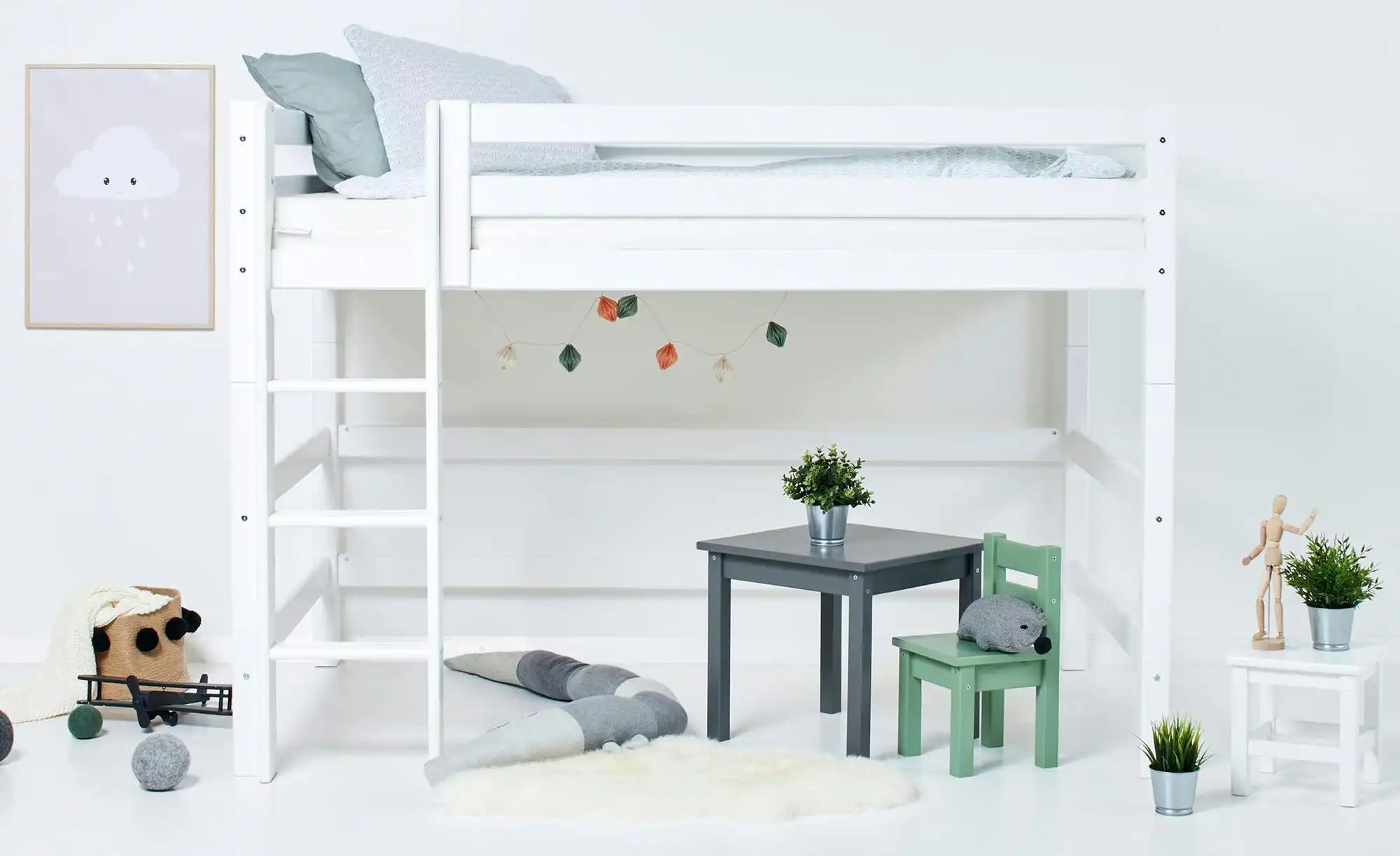 Hochbett  ECO Luxury ¦ weiß ¦ Maße (cm): B: 134 H: 150 Betten > Bettgestell günstig online kaufen