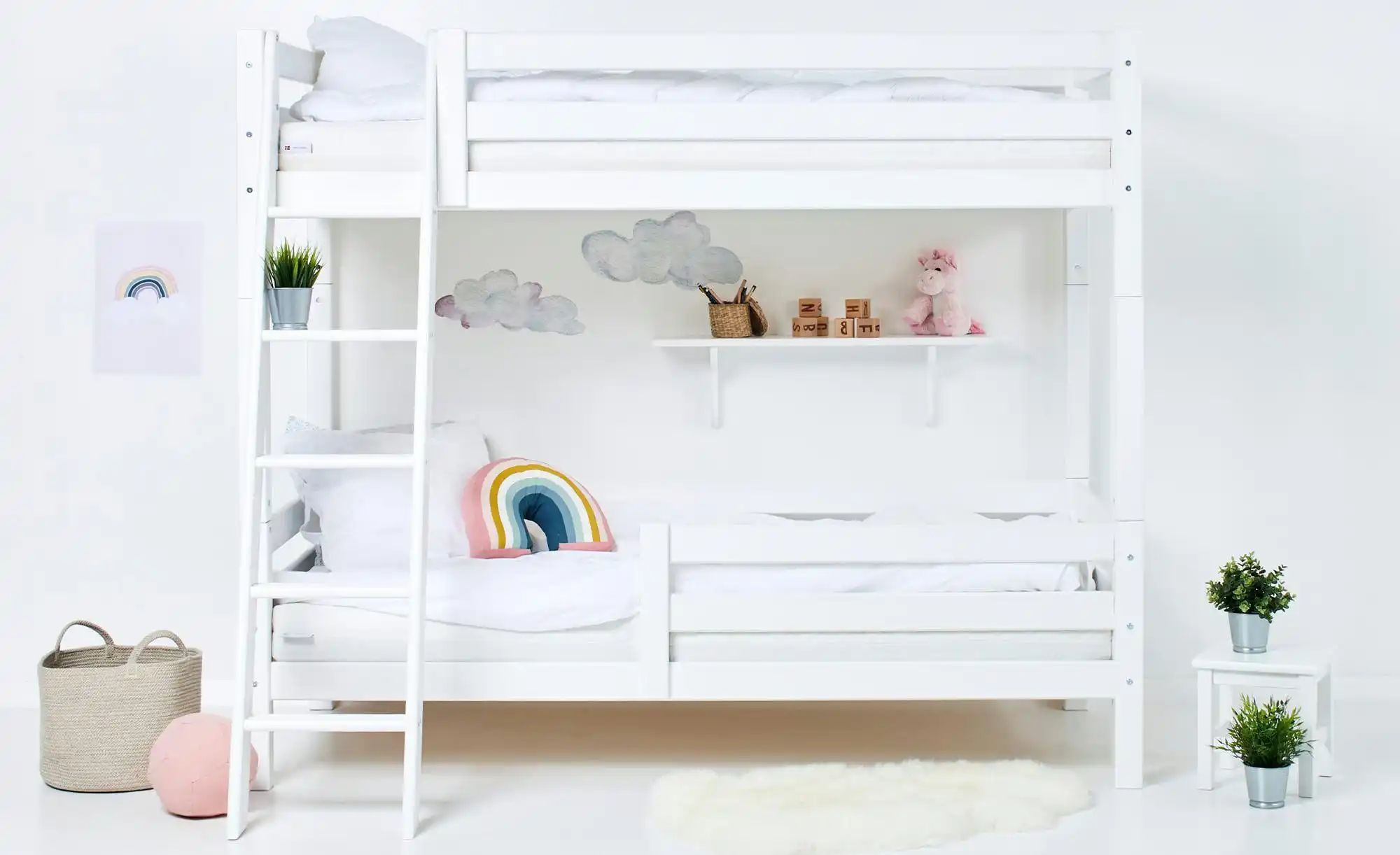 Hoppekids Etagenbett  ECO Luxury ¦ weiß ¦ Maße (cm): B: 175 H: 177 Betten > günstig online kaufen