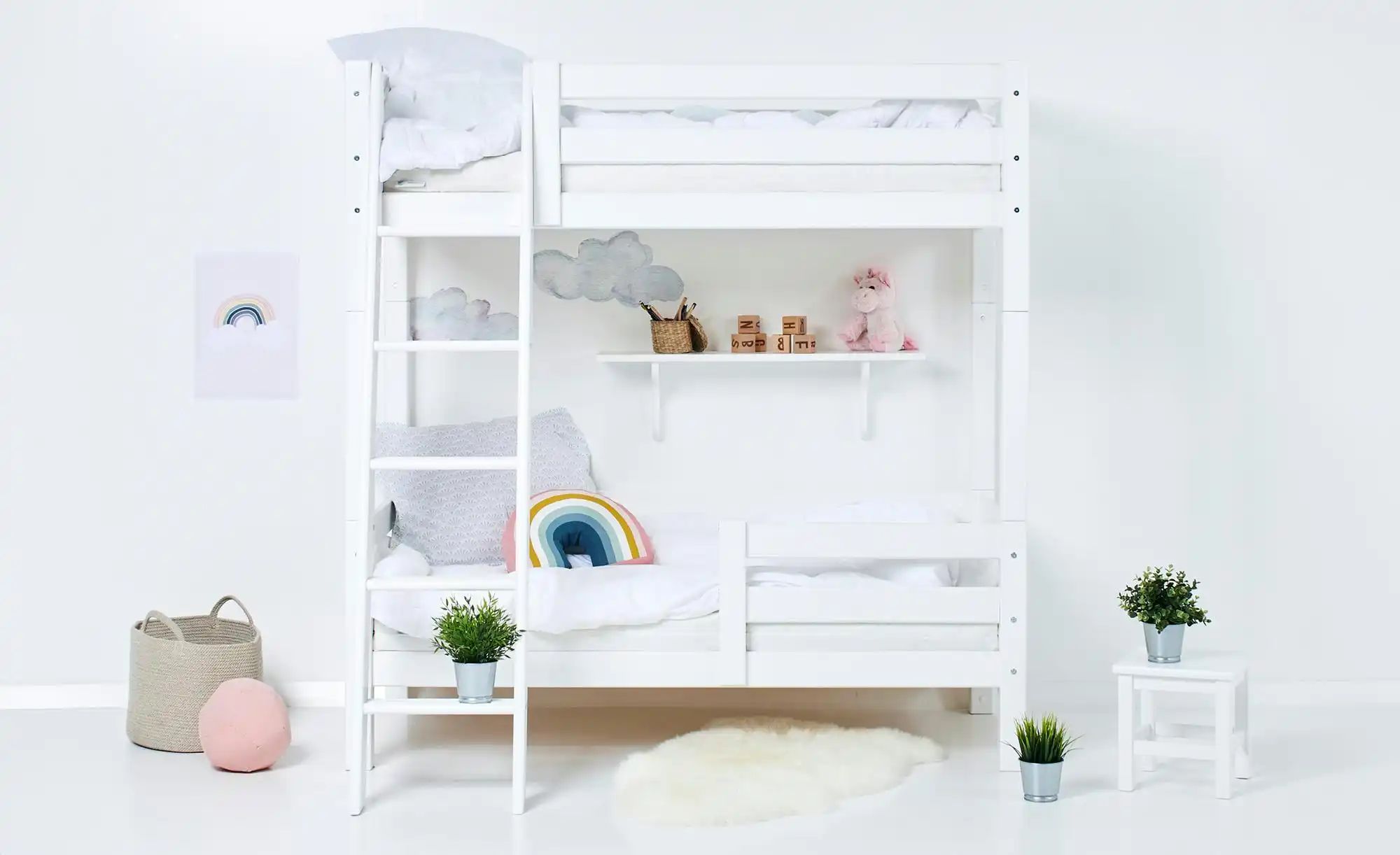 Hoppekids Etagenbett  ECO Luxury ¦ weiß ¦ Maße (cm): B: 124 H: 177 Betten > günstig online kaufen