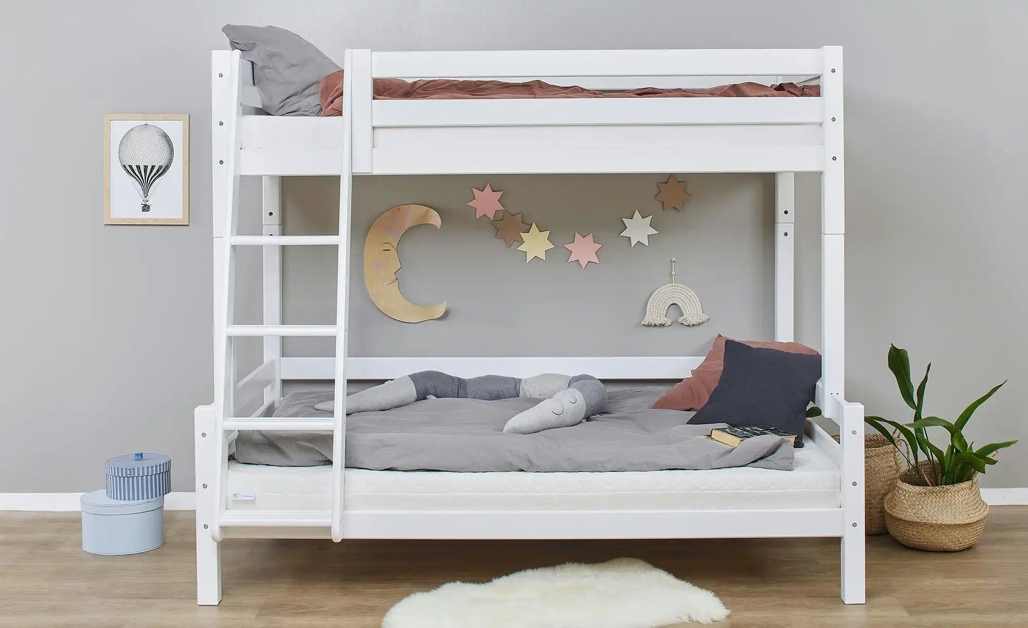Etagenbett  ECO Luxury ¦ weiß ¦ Maße (cm): B: 138 H: 177 Betten > Bettgeste günstig online kaufen