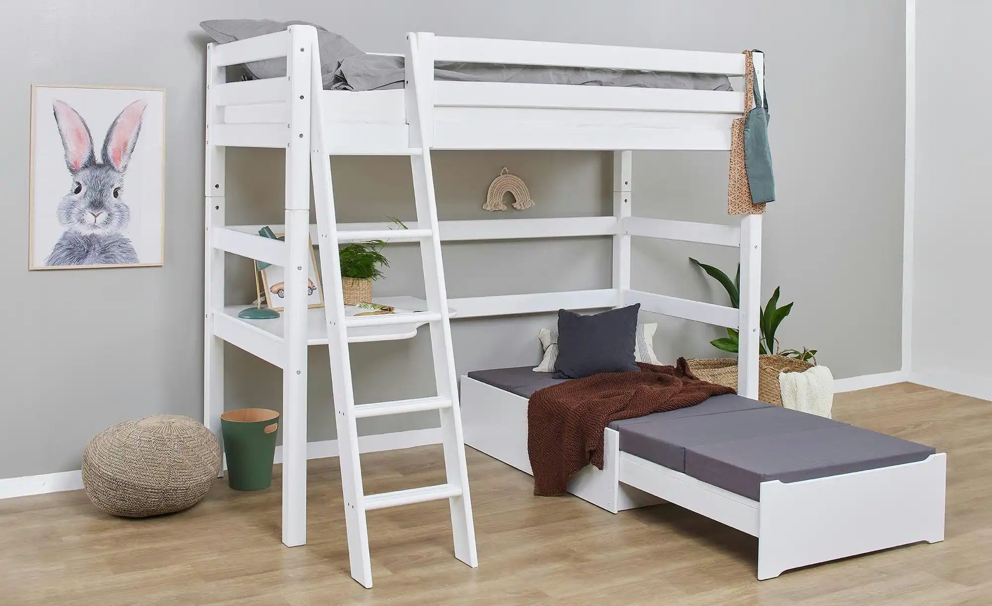 Hochbett  ECO Luxury ¦ weiß ¦ Maße (cm): B: 144 H: 177 Betten > Bettgestell günstig online kaufen