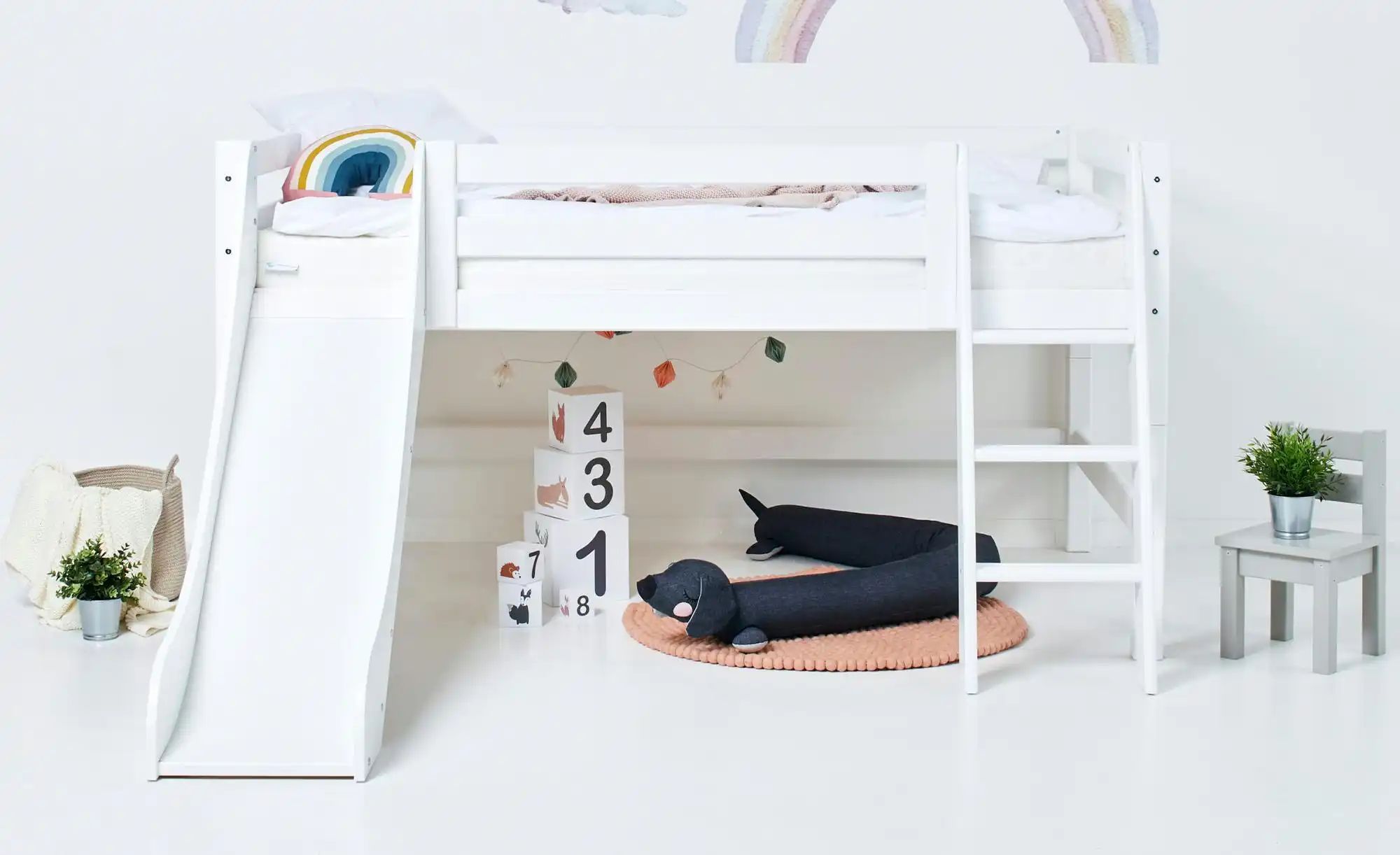 Hoppekids Hochbett  ECO Luxury ¦ weiß ¦ Maße (cm): B: 227 H: 114 Betten > B günstig online kaufen