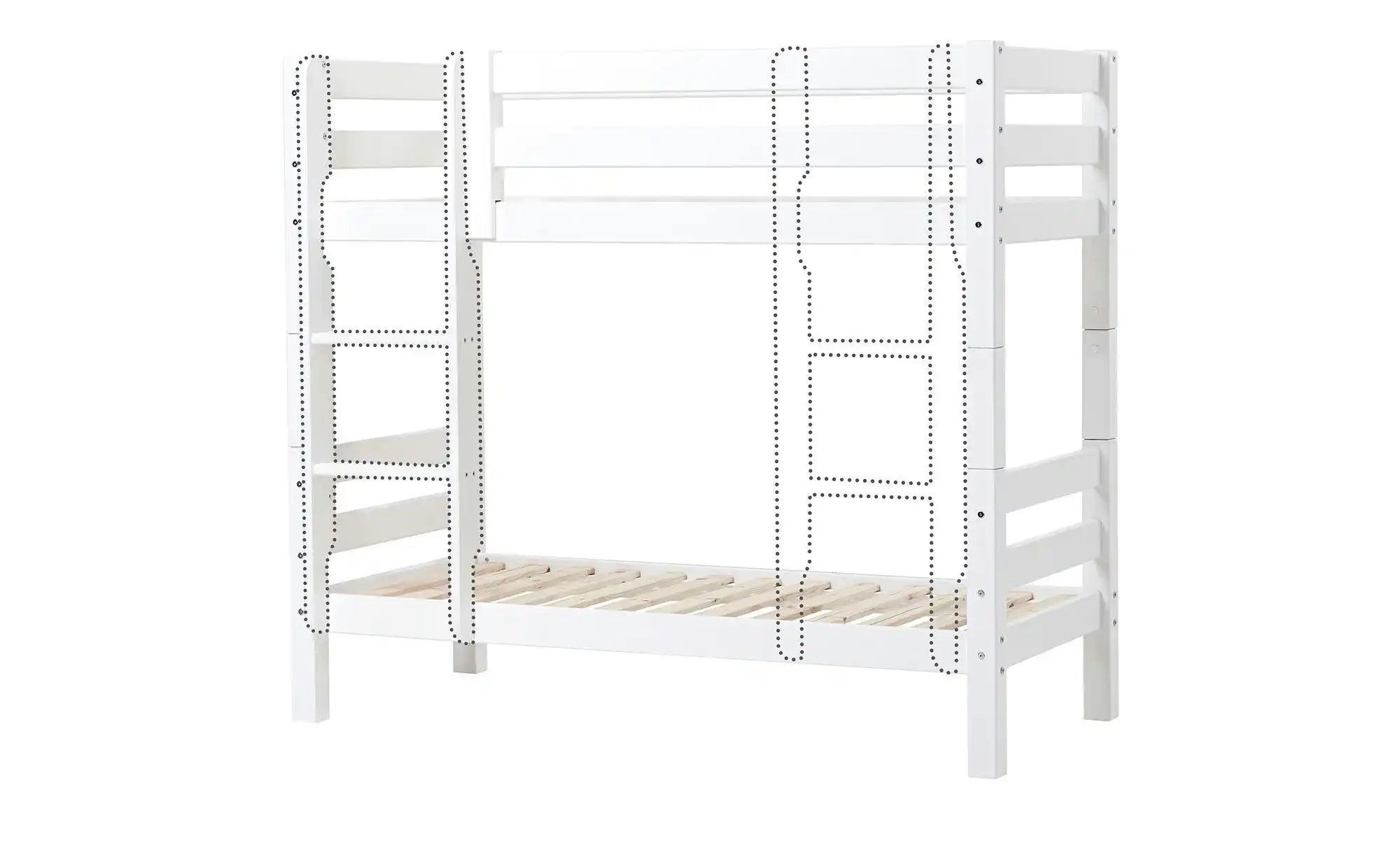 Hoppekids Etagenbett  ECO Luxury ¦ weiß ¦ Maße (cm): B: 84 H: 150 Betten > günstig online kaufen