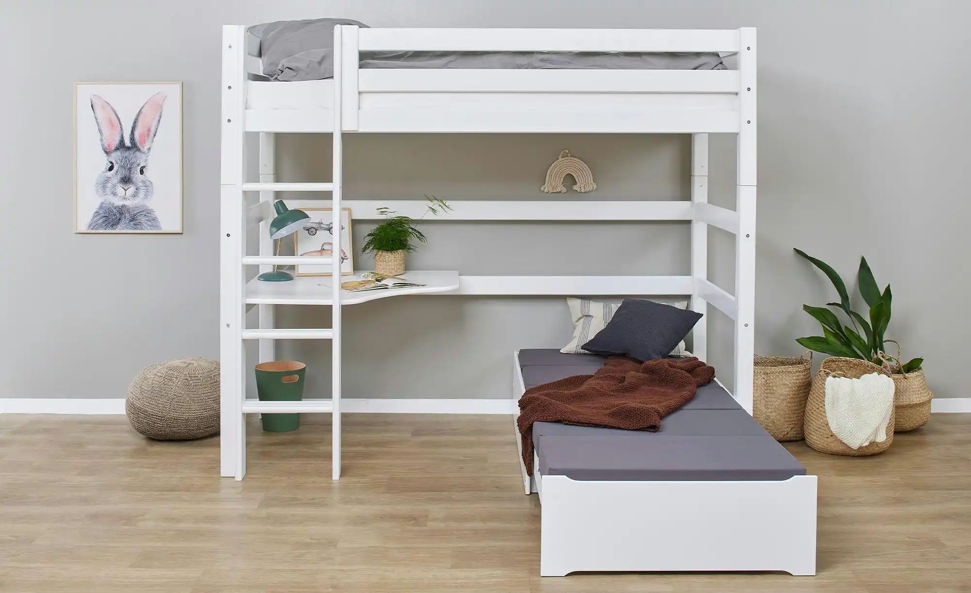 Hochbett  ECO Luxury ¦ weiß ¦ Maße (cm): B: 104 H: 177 Betten > Bettgestell günstig online kaufen