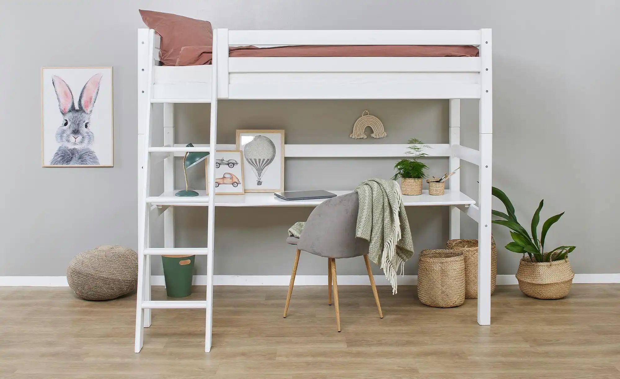 Hochbett  ECO Luxury ¦ weiß ¦ Maße (cm): B: 144 H: 177 Betten > Bettgestell günstig online kaufen
