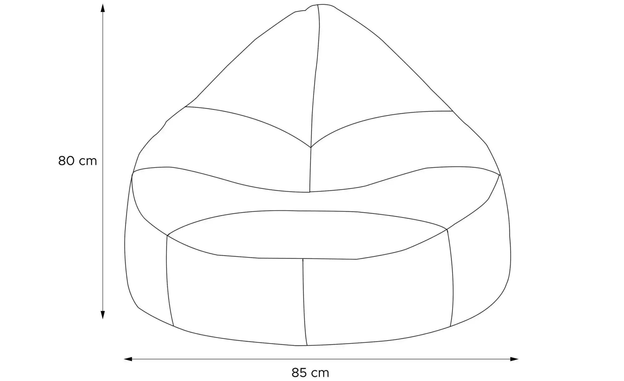 KONSIMO Sitzsack   ¦ grau ¦ Maße (cm): B: 85 H: 80 Polstermöbel > Hocker > günstig online kaufen