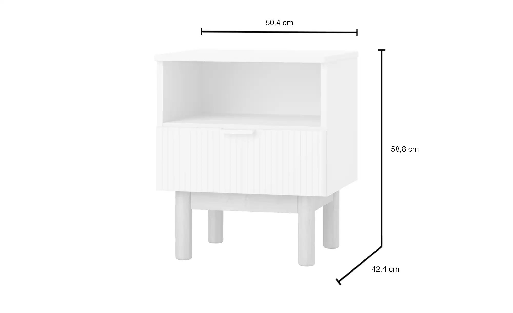pinio Nachtkommoden  Miloo ¦ beige ¦ Maße (cm): B: 50,4 H: 58,8 T: 42.4 Tis günstig online kaufen