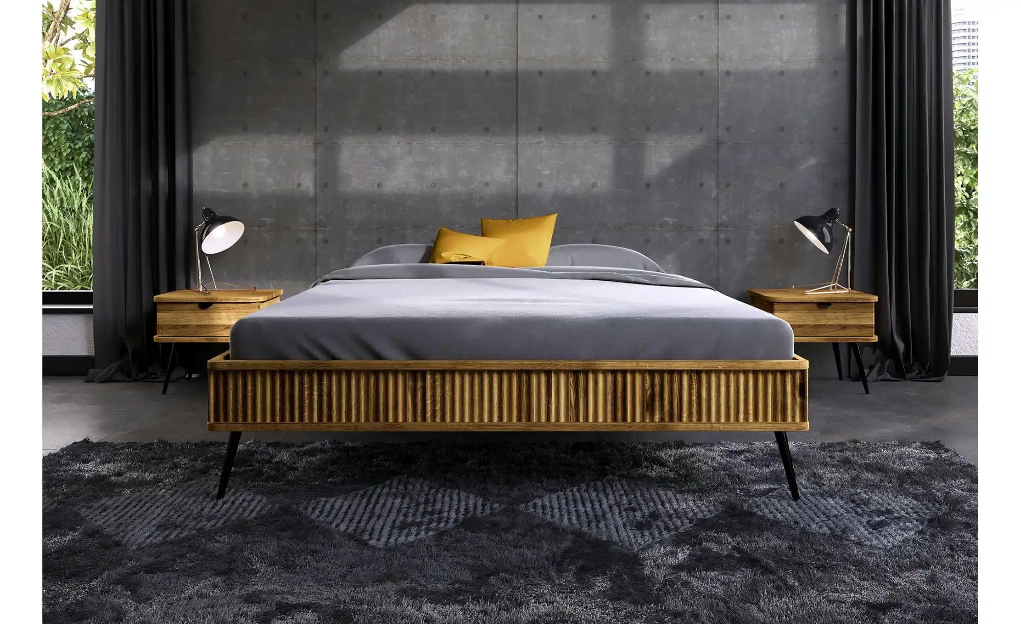 Massivholzbett ohne Kopfteil Nico ¦ holzfarben ¦ Maße (cm): B: 124 H: 41 Be günstig online kaufen