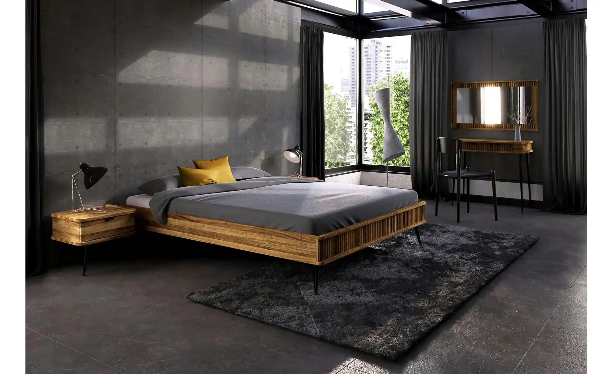 Massivholzbett ohne Kopfteil Nico ¦ holzfarben ¦ Maße (cm): B: 144 H: 41 Be günstig online kaufen