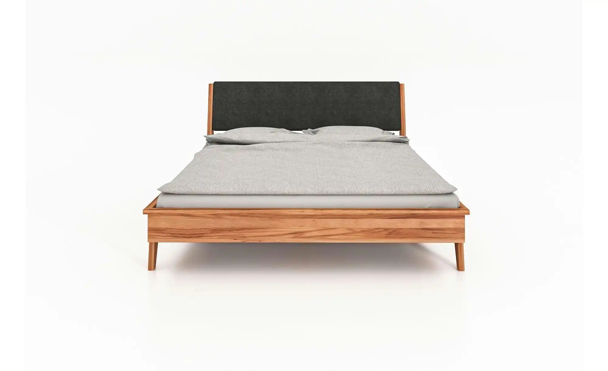 Massivholzbett mit gepolstertem Kopfteil Hugo ¦ holzfarben ¦ Maße (cm): B: günstig online kaufen