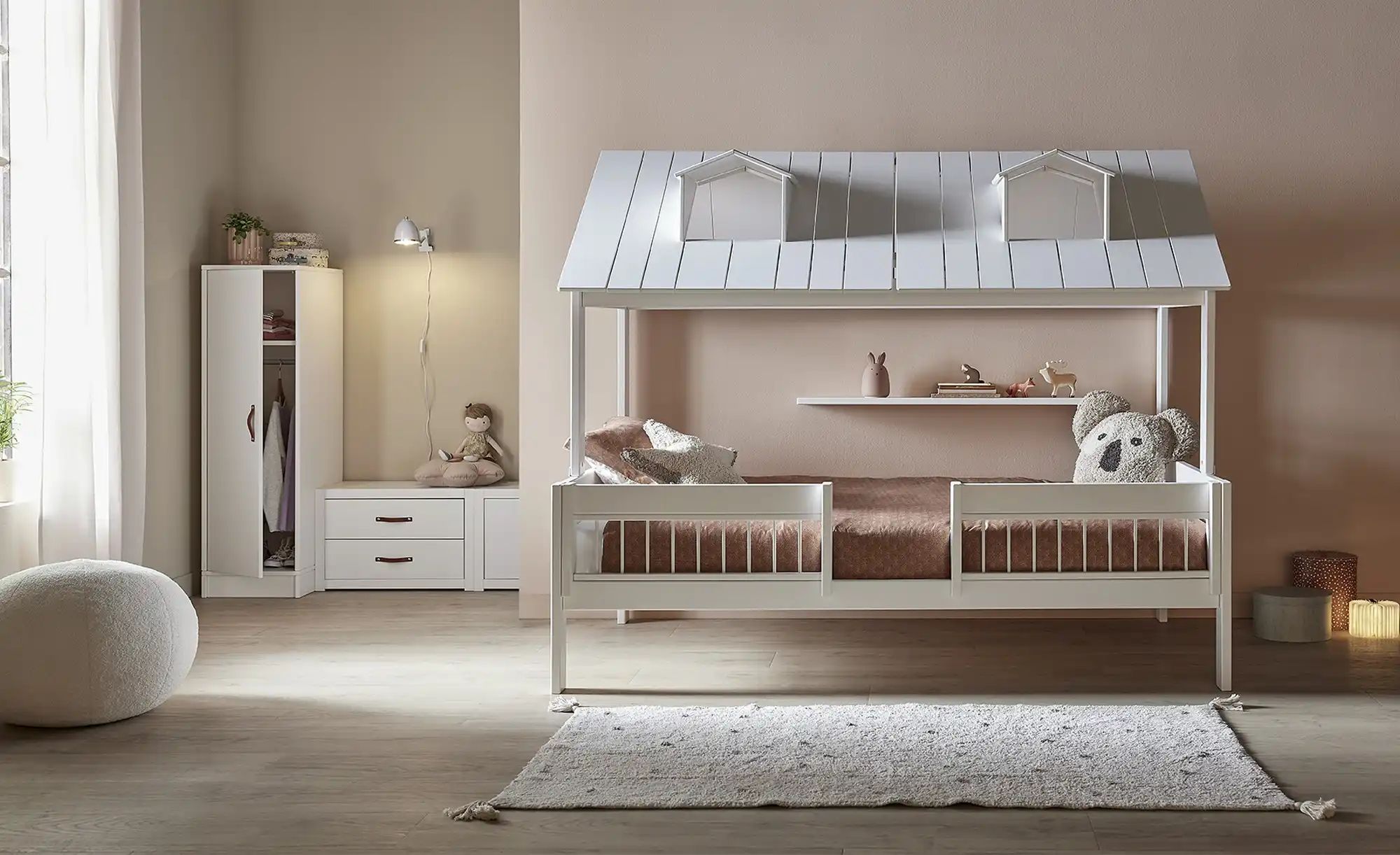 Thumbnail - Lifetime Hausbett140cm Beach House ¦ weiß ¦ Maße (cm): B: 211 H: 177 T: 102.0 Betten > Bettgestelle - Höffner