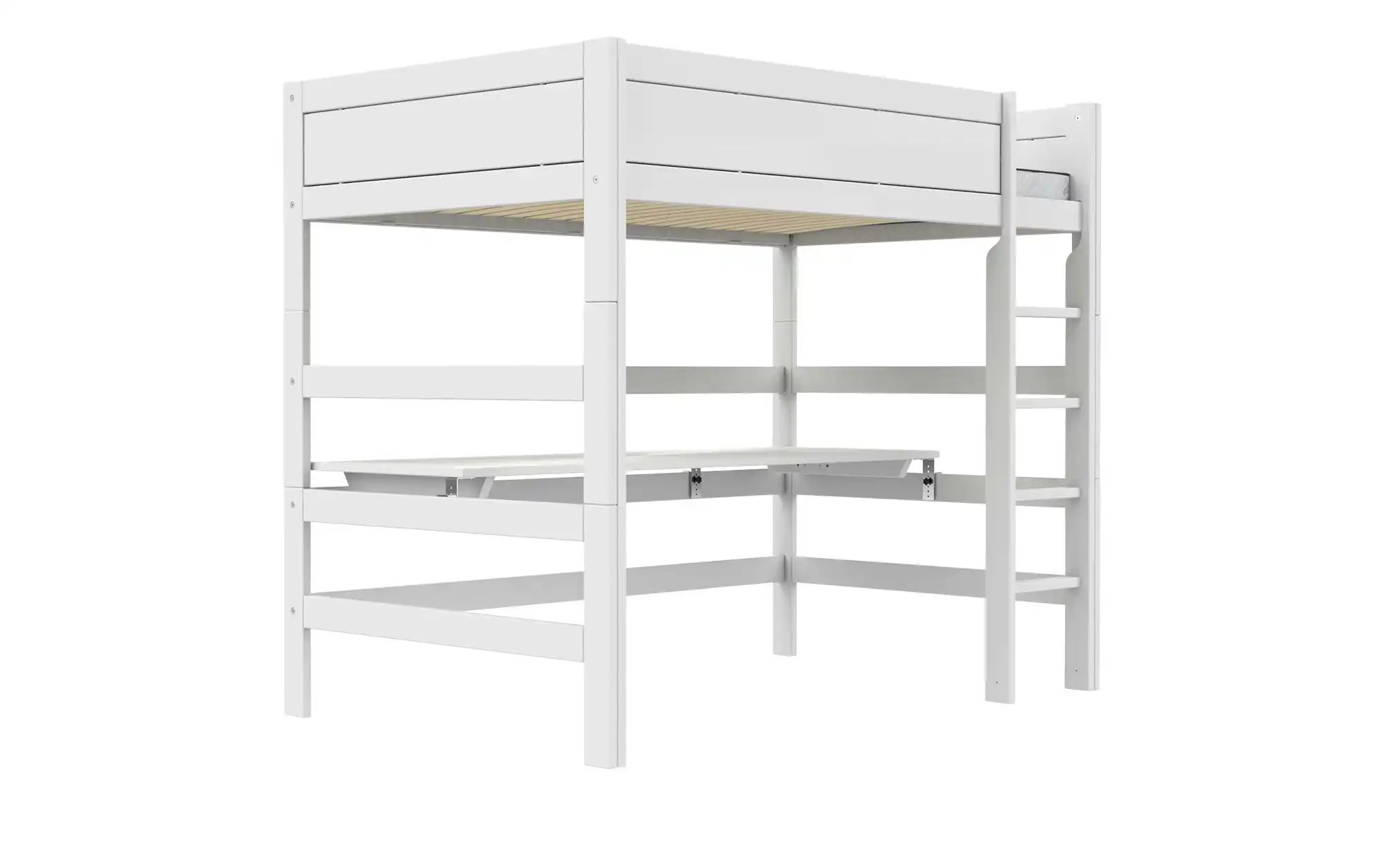 Lifetime Hochbett mit Leiter und Schreibtisch 120cm  Basis ¦ weiß ¦ Maße (c günstig online kaufen