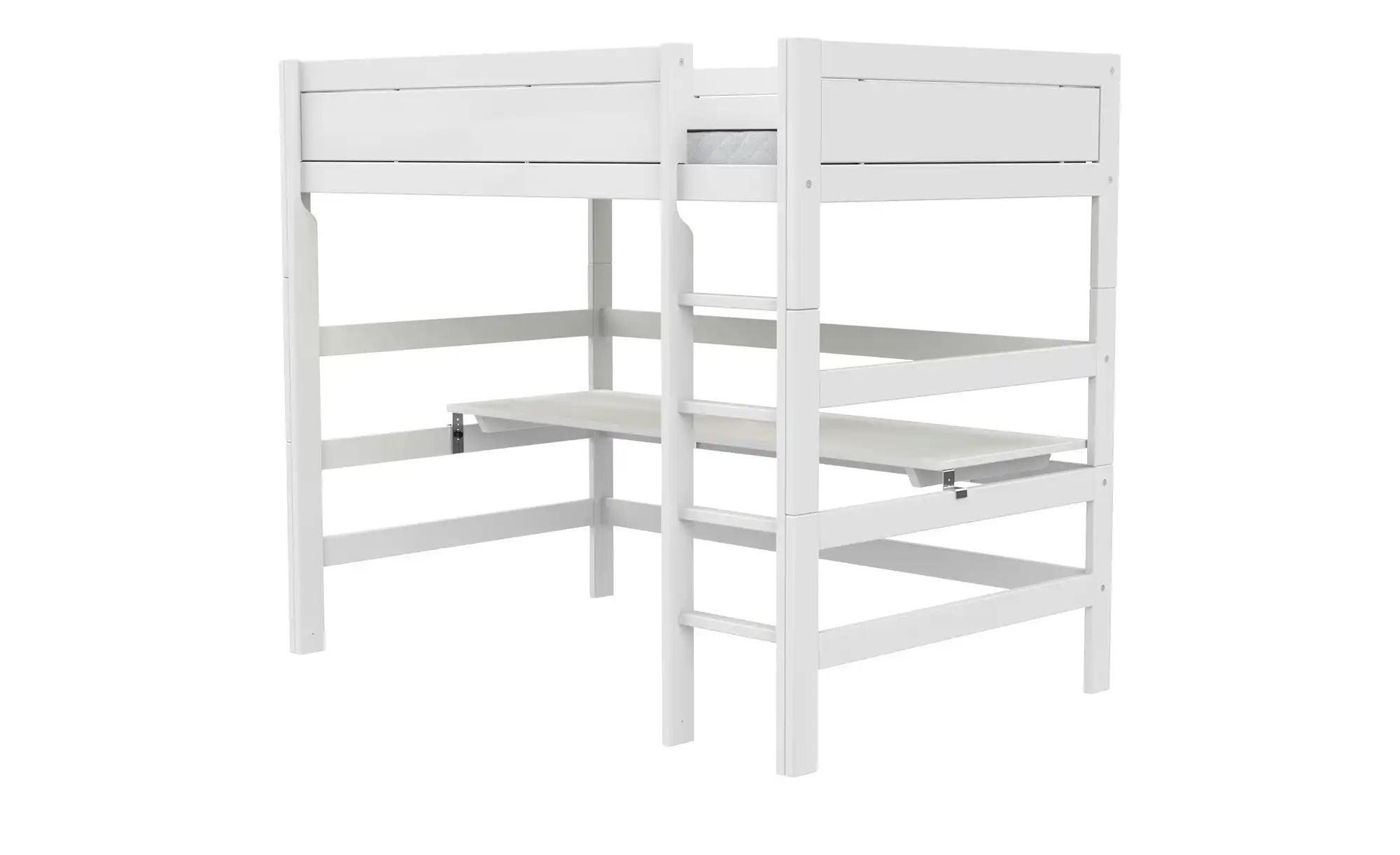 Thumbnail - Lifetime Hochbett mit Leiter und Schreibtisch 120cm  Basis ¦ weiß ¦ Maße (cm): B: 207 H: 177 T: 132.0 Betten > Bettgeste...