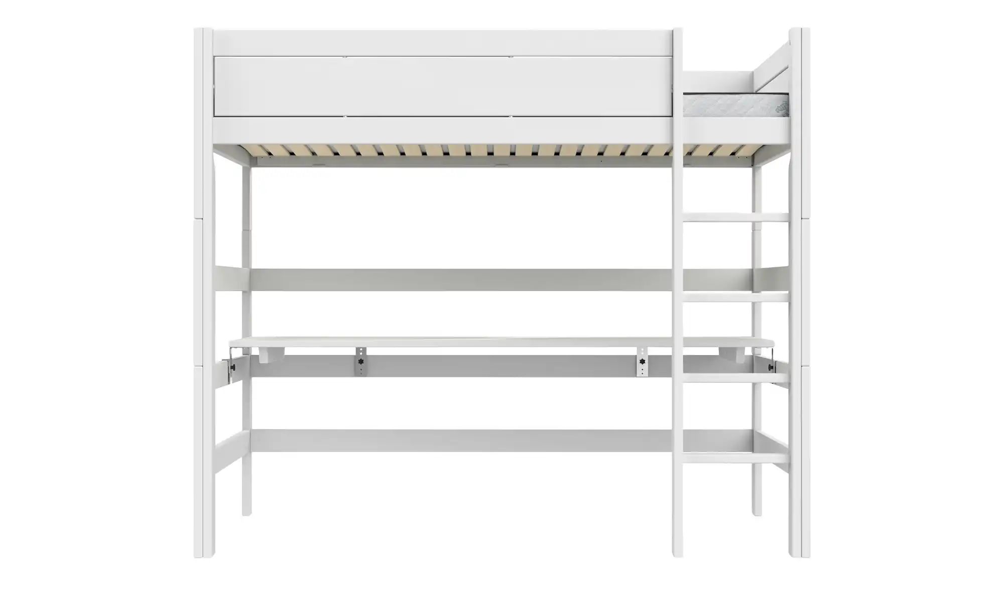 Thumbnail - Lifetime Hochbett mit Leiter und Schreibtisch 120cm  Basis ¦ weiß ¦ Maße (cm): B: 207 H: 177 T: 132.0 Betten > Bettgeste...