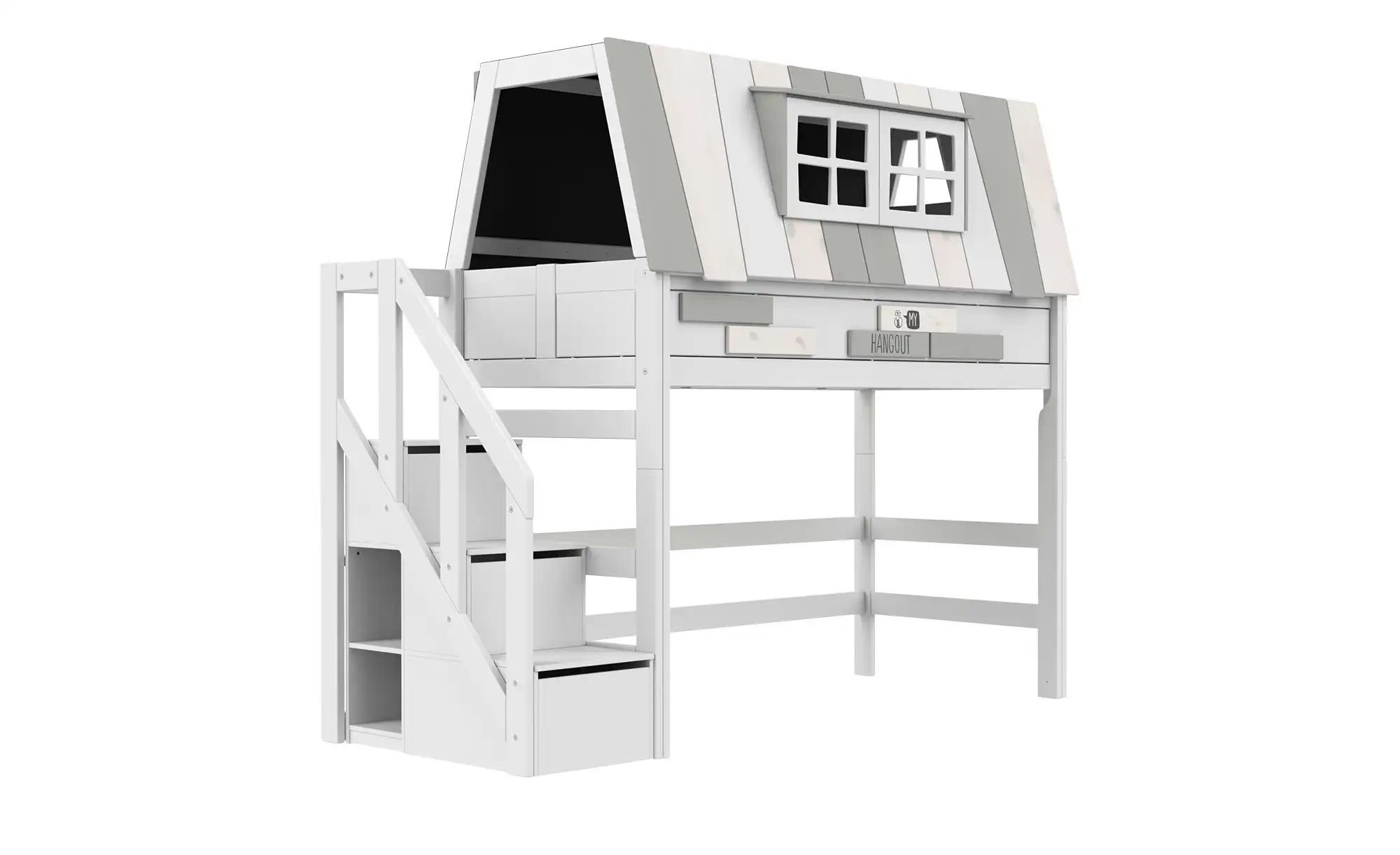 Lifetime Mittelhohes Abenteuerbett mit Treppe  Original ¦ weiß ¦ Maße (cm): günstig online kaufen