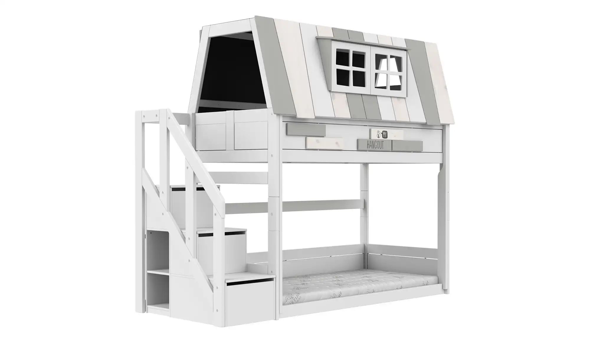 Lifetime Niedriges Abenteuer Etagenbett mit Treppe  Original ¦ weiß ¦ Maße günstig online kaufen
