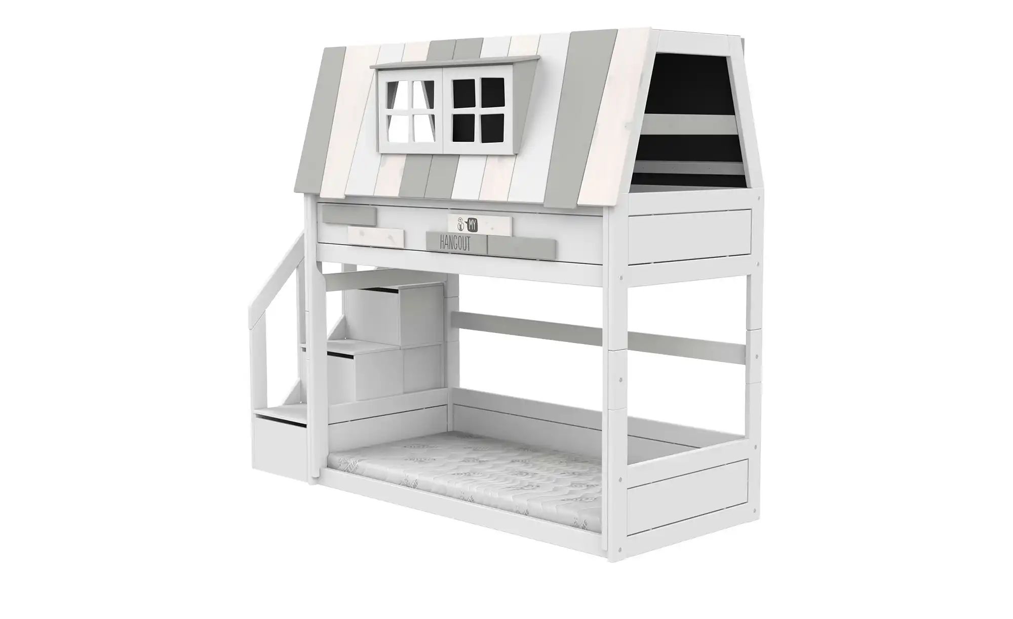 Lifetime Niedriges Abenteuer Etagenbett mit Treppe  Original ¦ weiß ¦ Maße günstig online kaufen