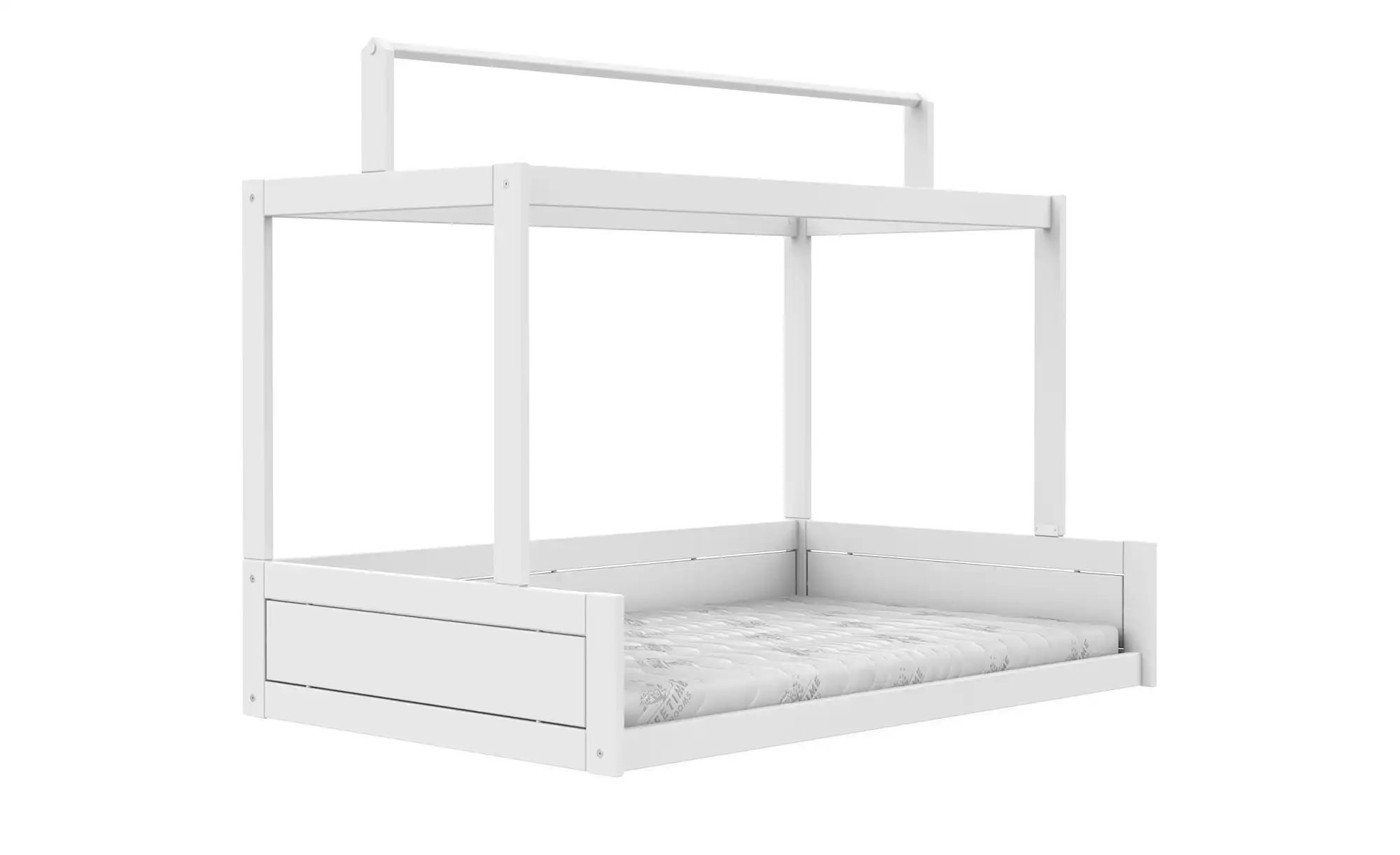 Lifetime Bett mit Stoffdach 120cm  Montessori ¦ weiß ¦ Maße (cm): B: 207 H: günstig online kaufen