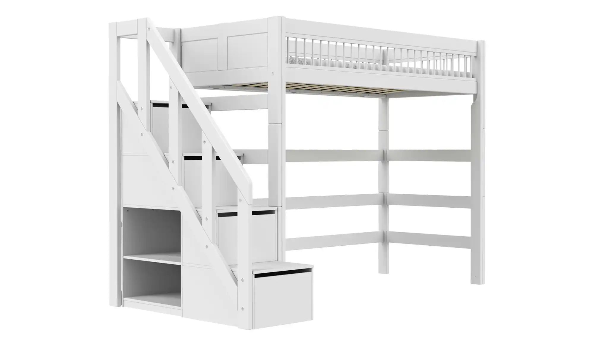 Lifetime Hochbett mit Treppe  Original ¦ weiß ¦ Maße (cm): B: 257 H: 177 T: günstig online kaufen