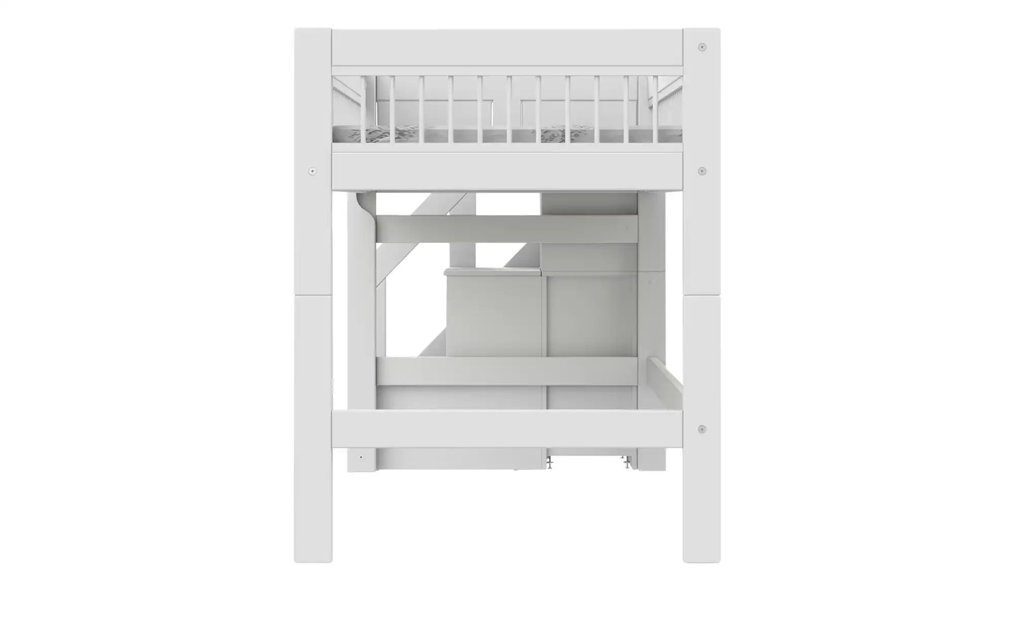 Thumbnail - Lifetime Halbhohes Bett mit Treppe Breeze ¦ weiß ¦ Maße (cm): B: 257 H: 128 T: 102.0 Betten > Bettgestelle - Höffner