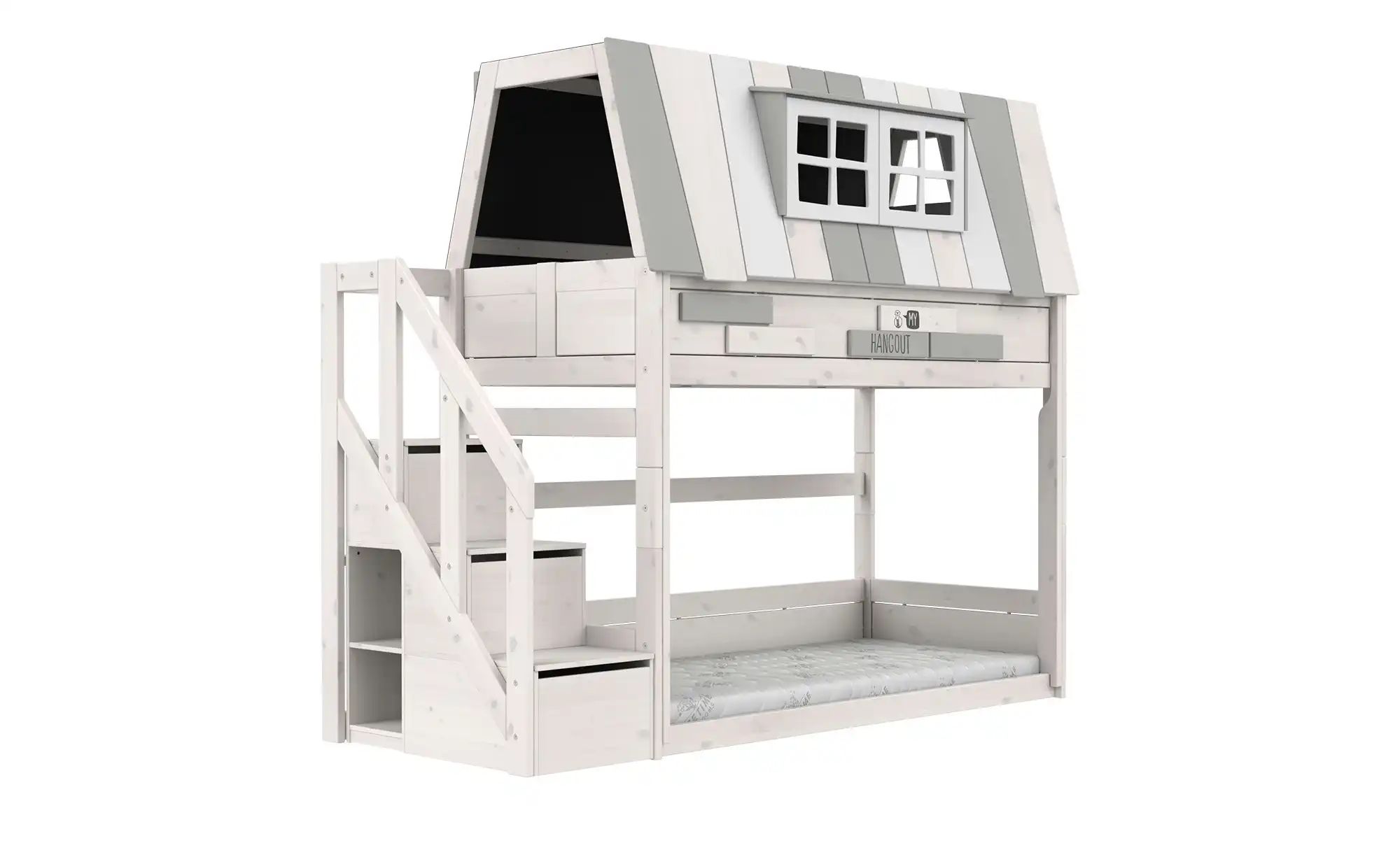 Lifetime Niedriges Abenteuer Etagenbett mit Treppe  Original ¦ weiß ¦ Maße günstig online kaufen